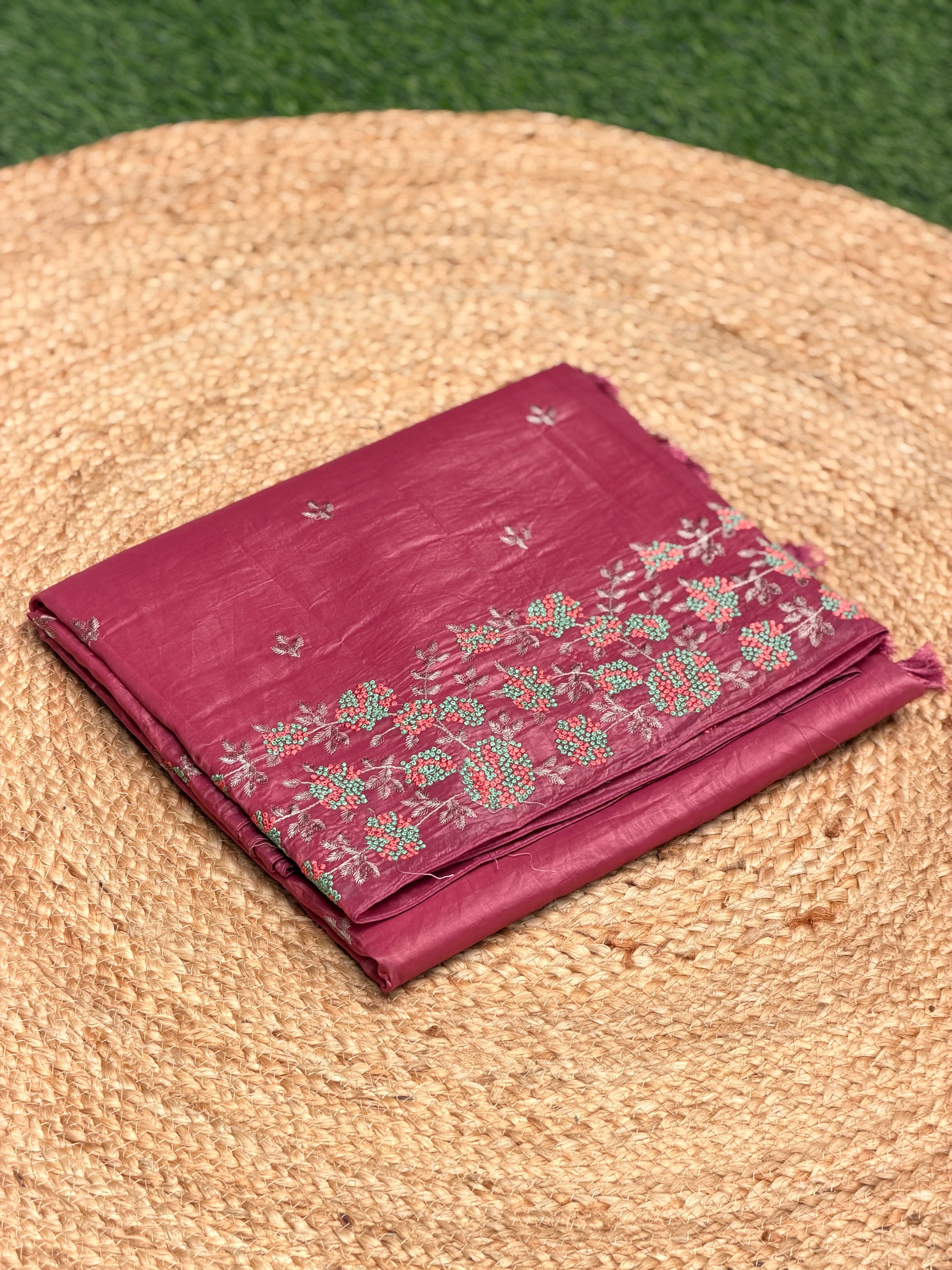 Organza with Thread Embroidery