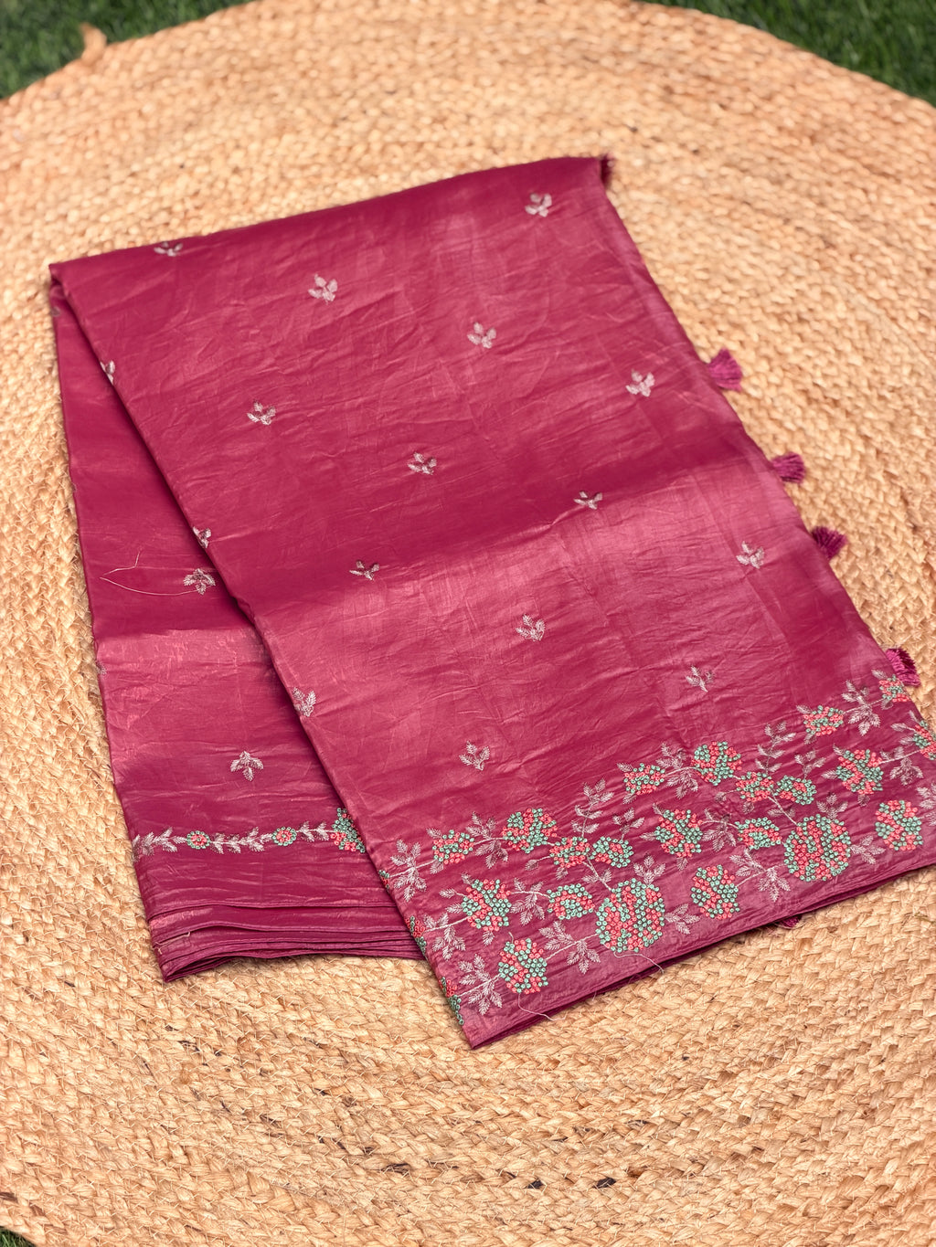 Organza with Thread Embroidery
