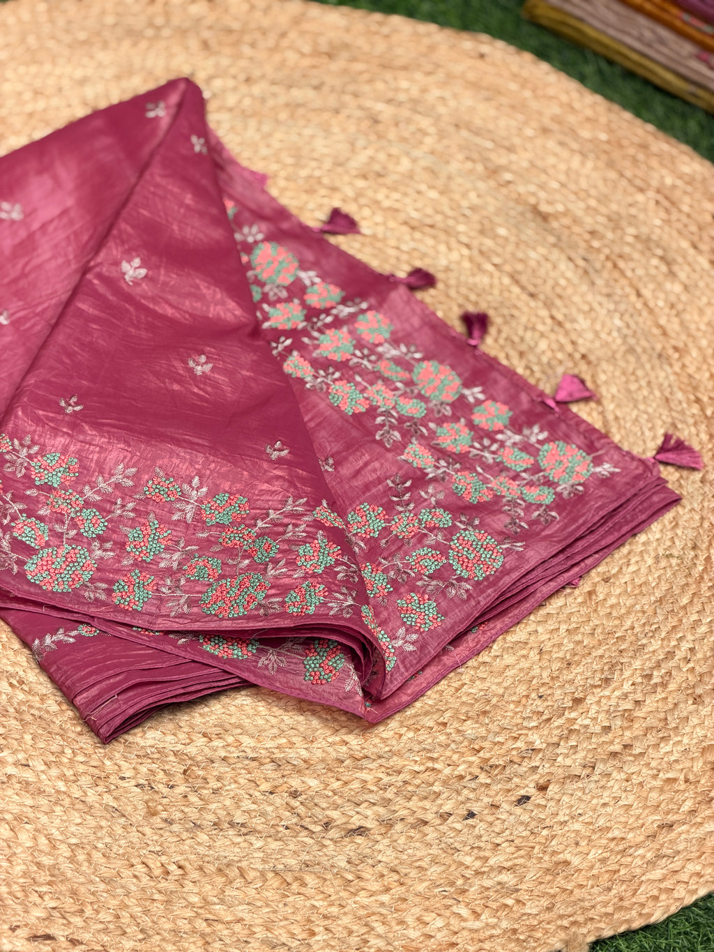 Organza with Thread Embroidery