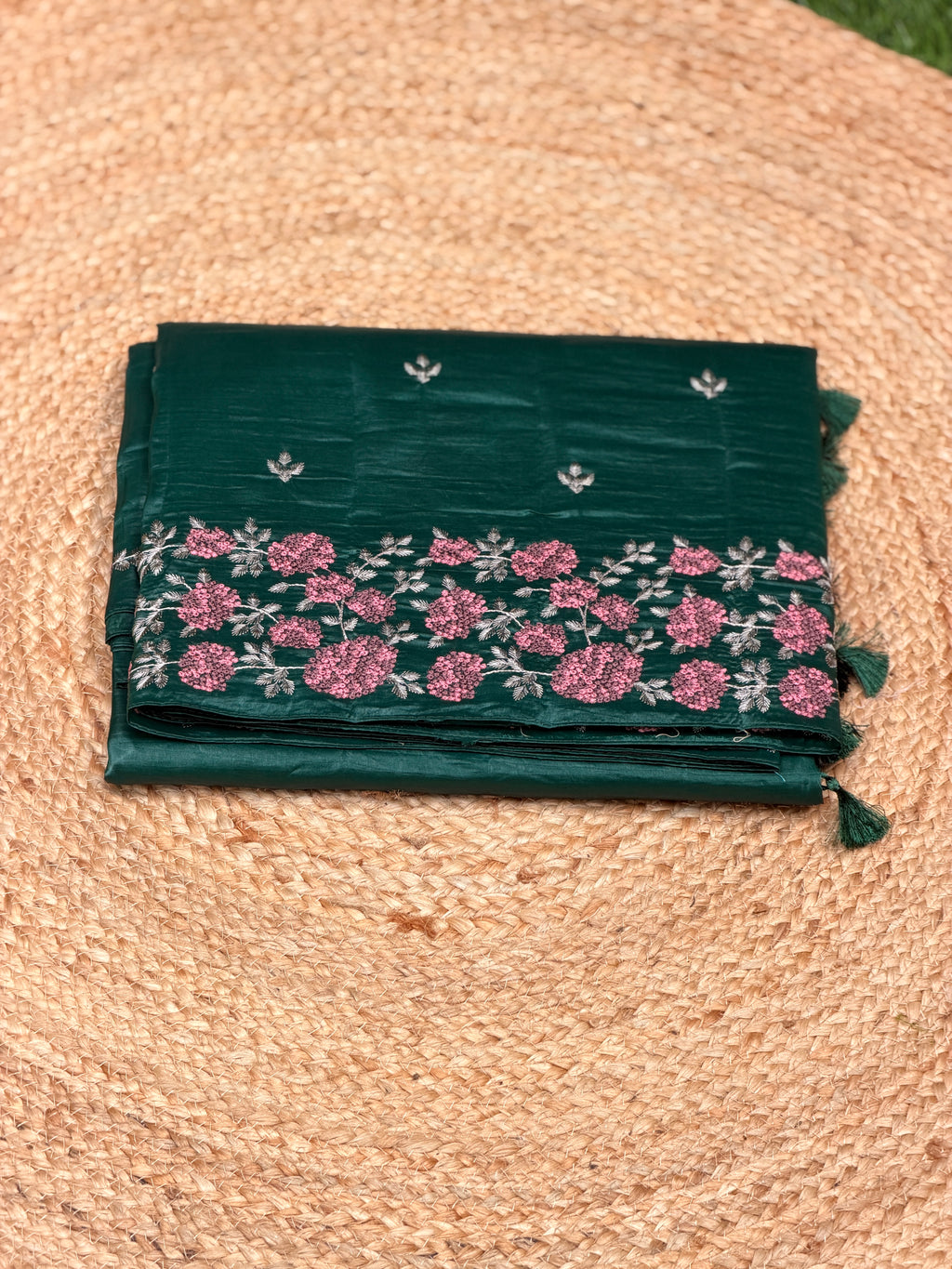Organza with Thread Embroidery