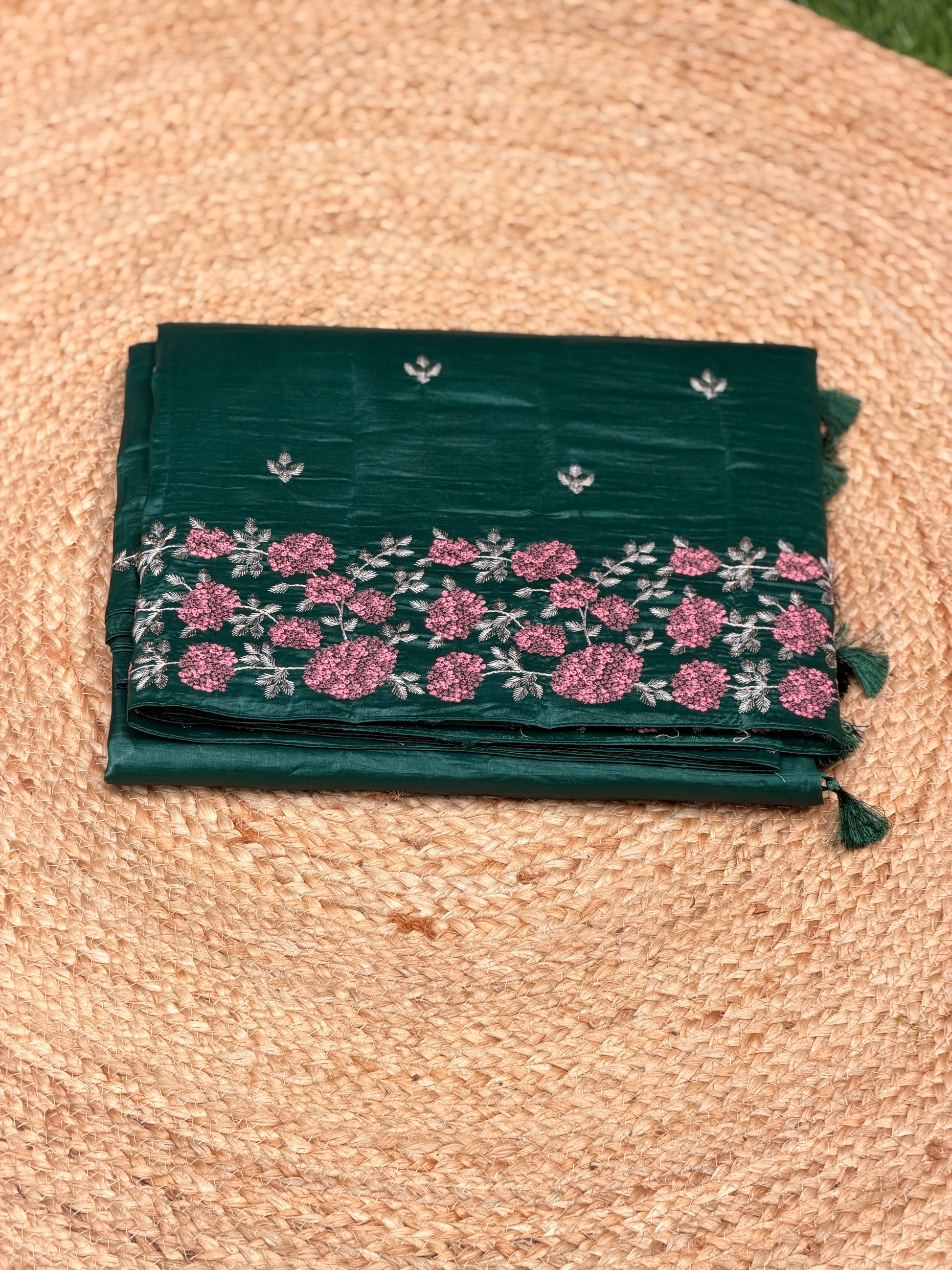 Organza with Thread Embroidery