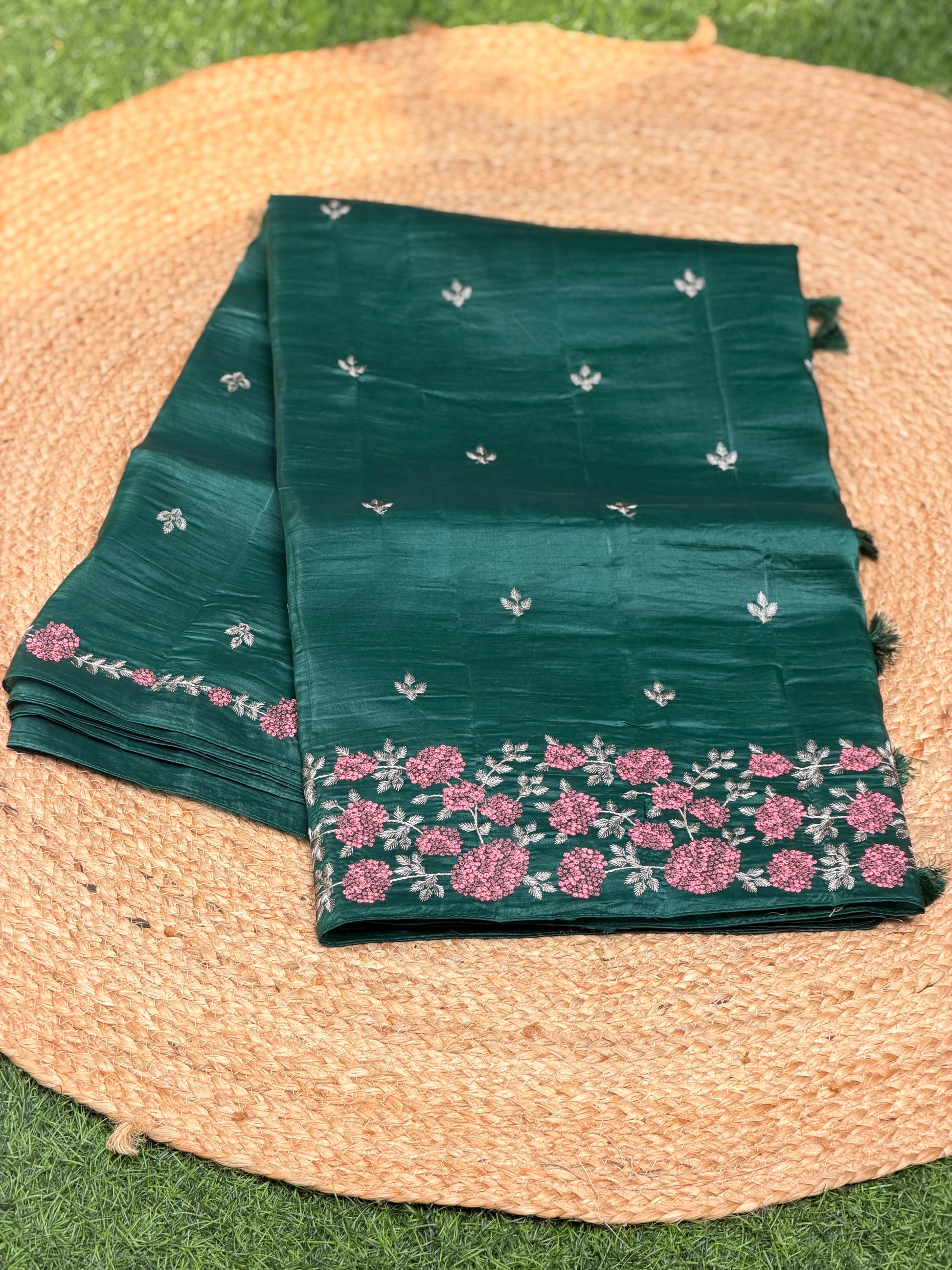 Organza with Thread Embroidery