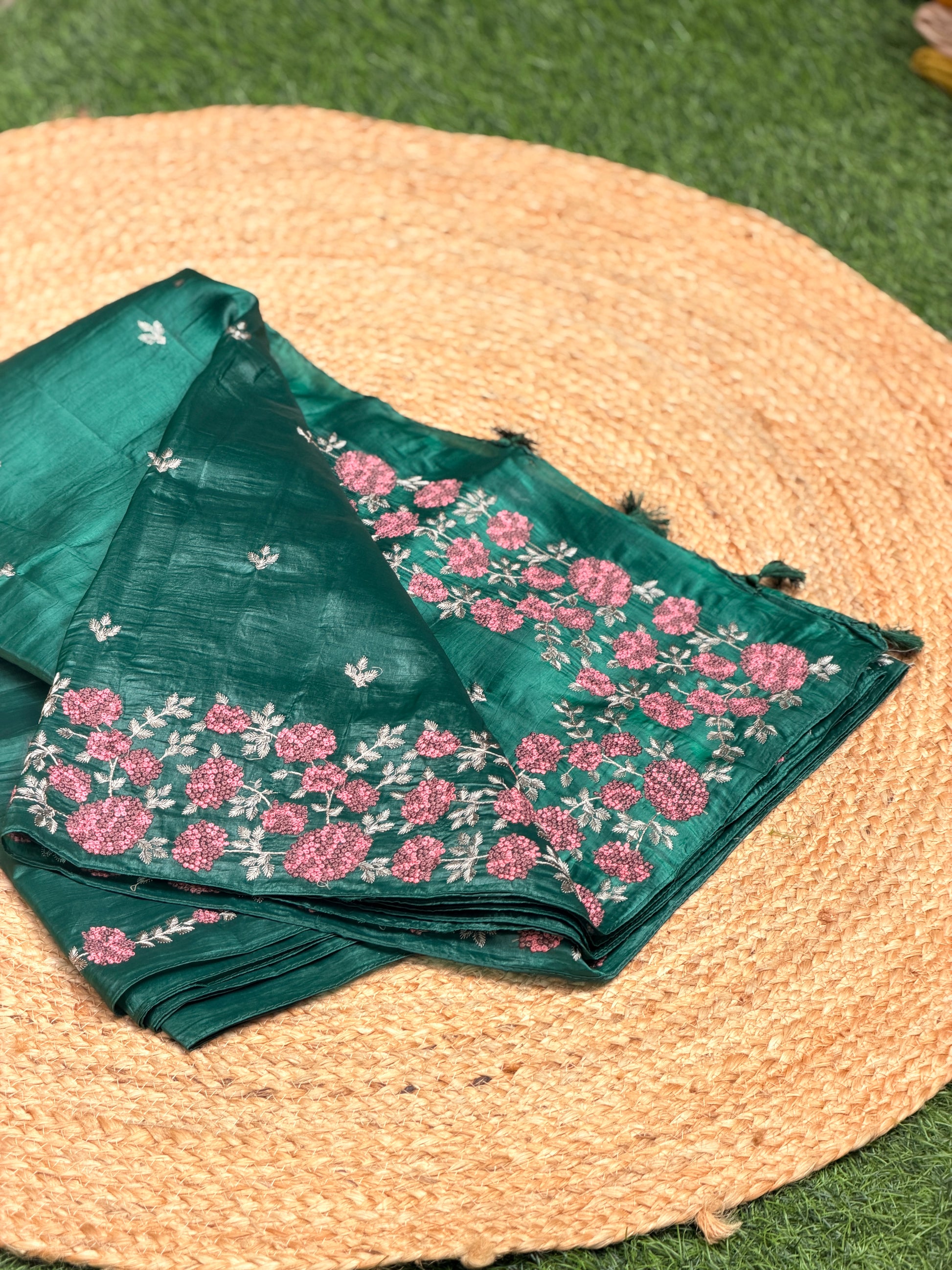 Organza with Thread Embroidery