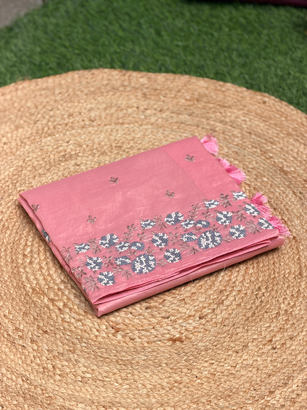 Organza with Thread Embroidery