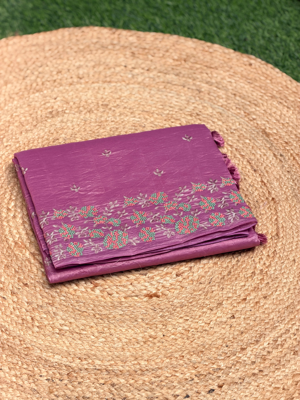 Organza with Thread Embroidery
