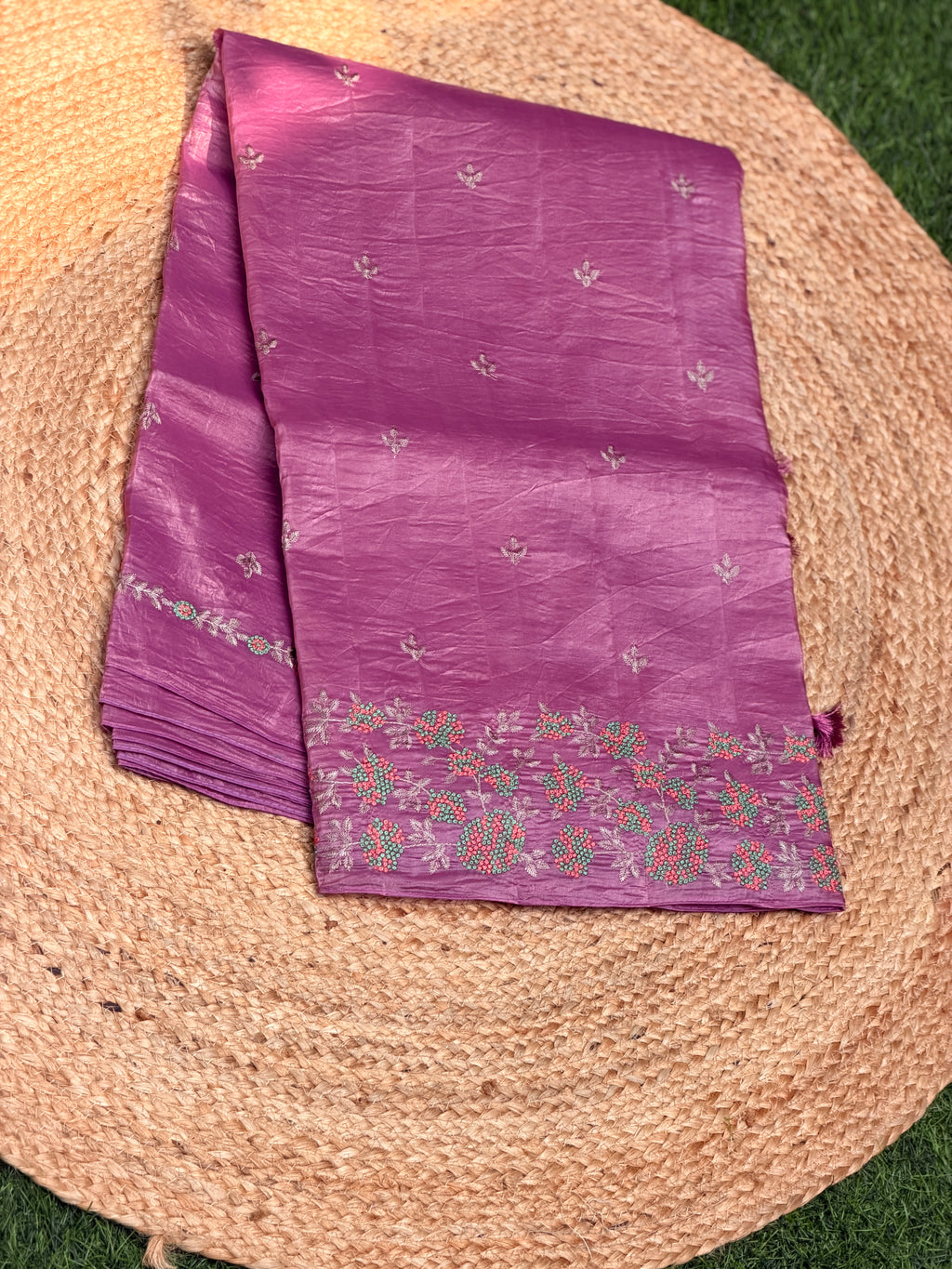 Organza with Thread Embroidery