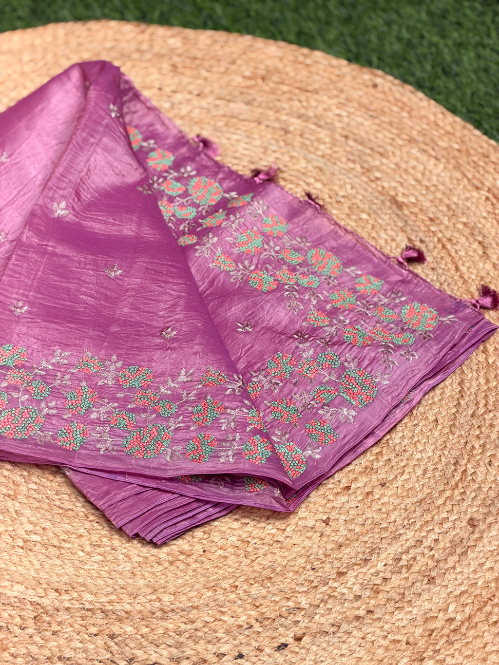 Organza with Thread Embroidery
