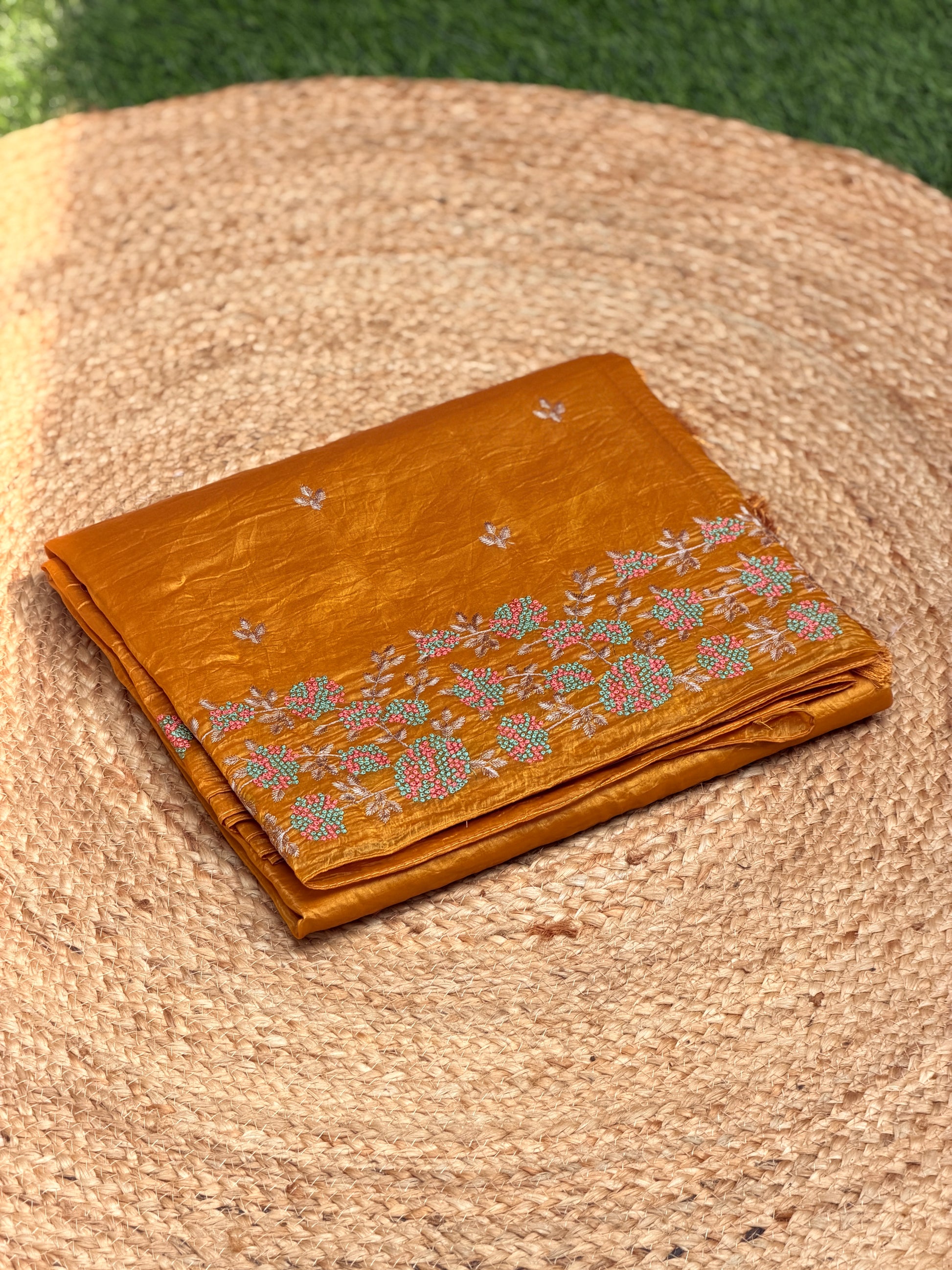 Organza with Thread Embroidery