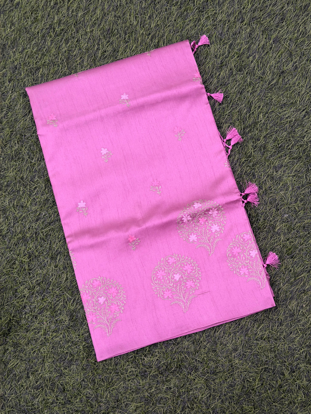 Art silk with embroidery