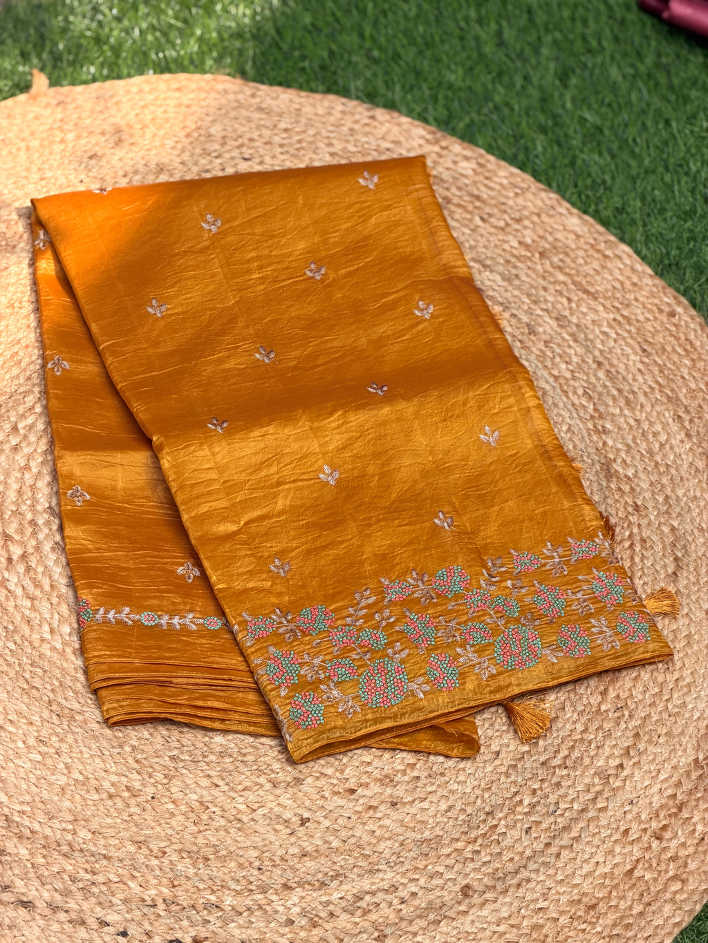 Organza with Thread Embroidery