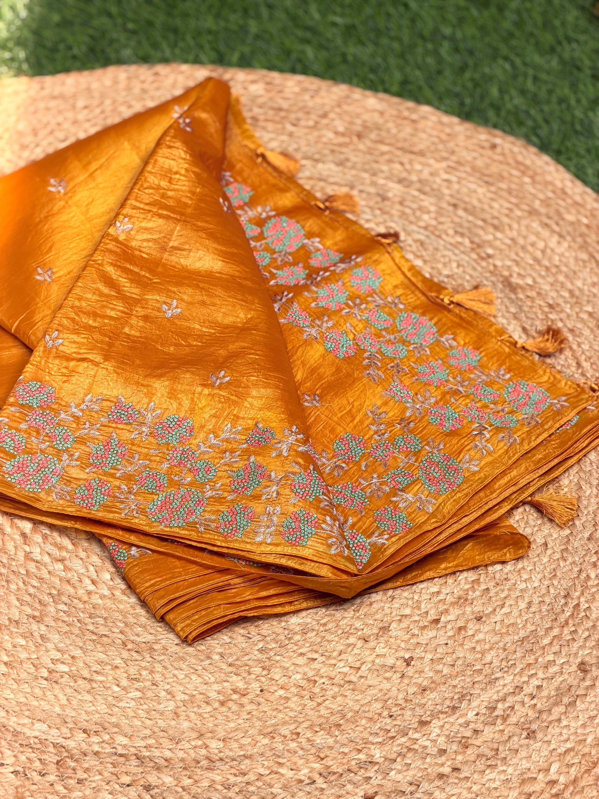 Organza with Thread Embroidery