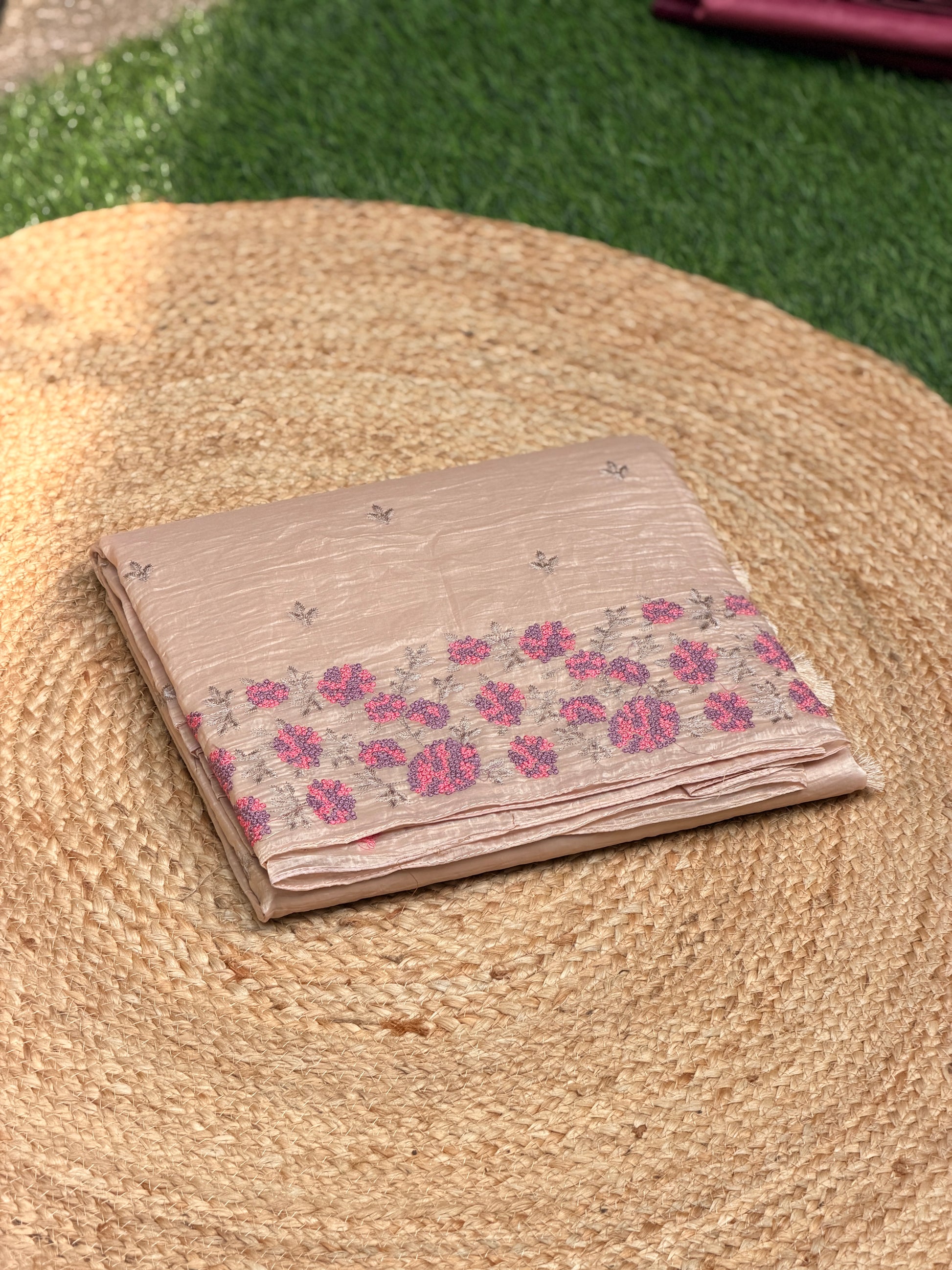 Organza with Thread Embroidery