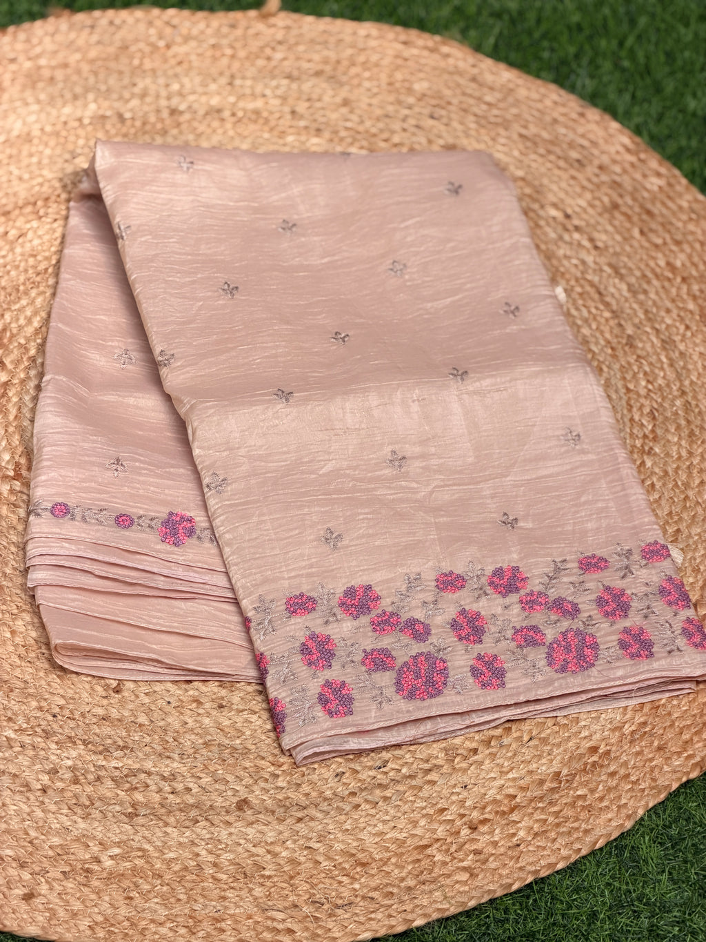 Organza with Thread Embroidery