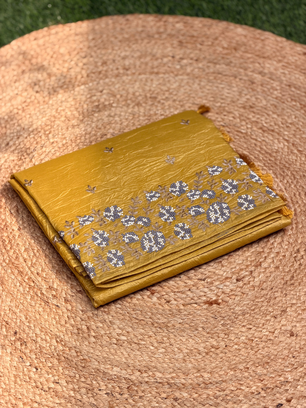 Organza with Thread Embroidery