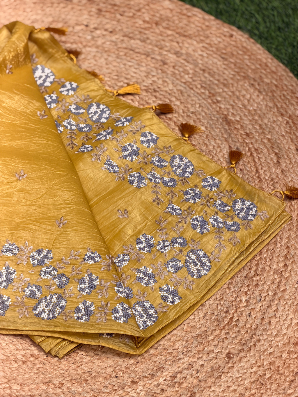 Organza with Thread Embroidery