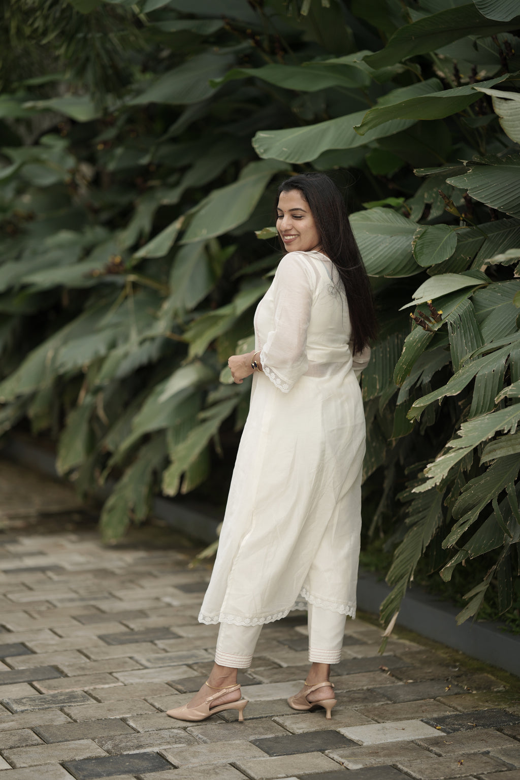 Onam Rose Kurta Set