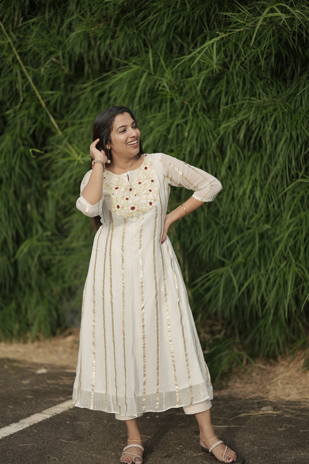 Pookalam Yoke Anarkali