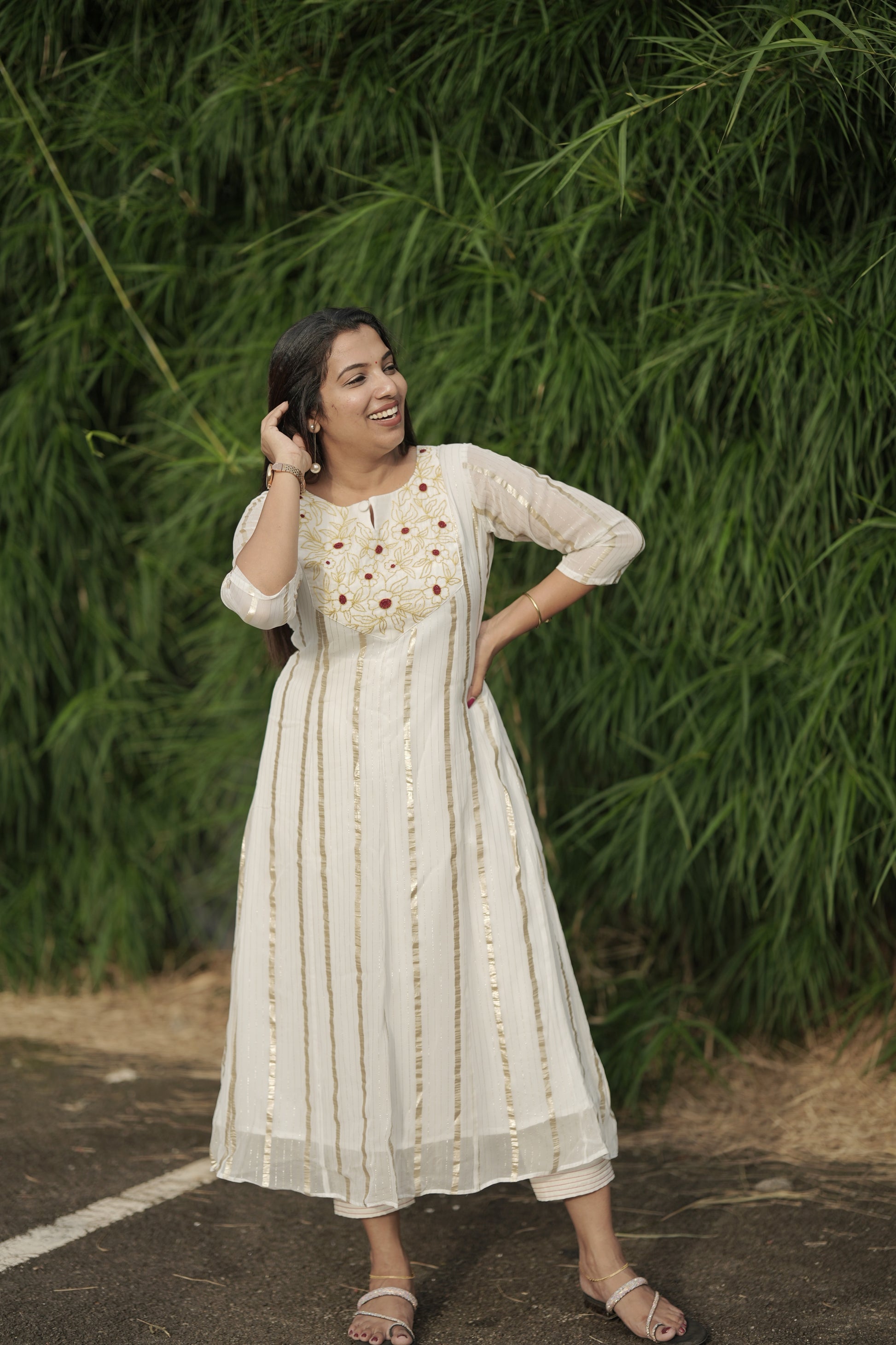Pookalam Yoke Anarkali