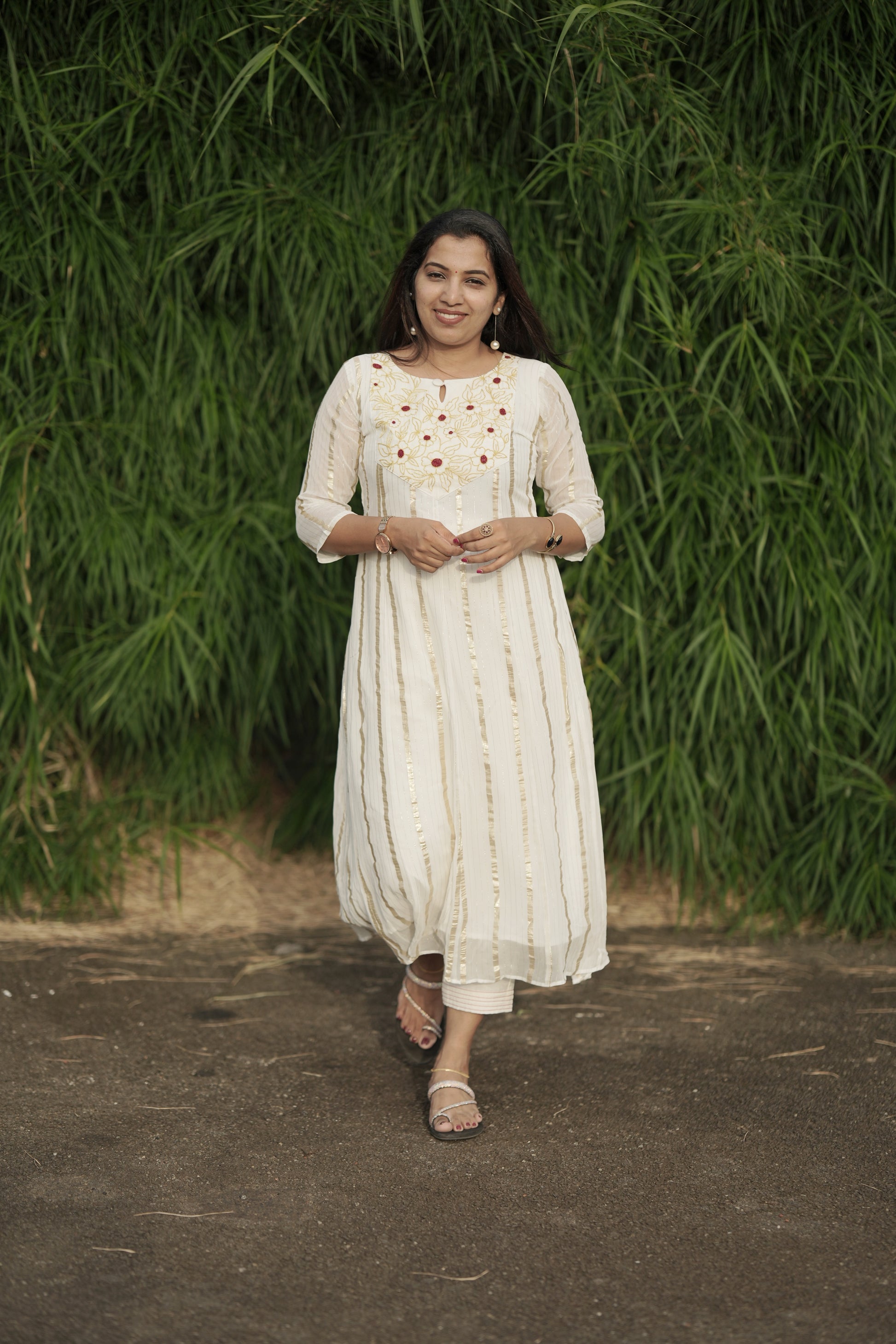 Pookalam Yoke Anarkali