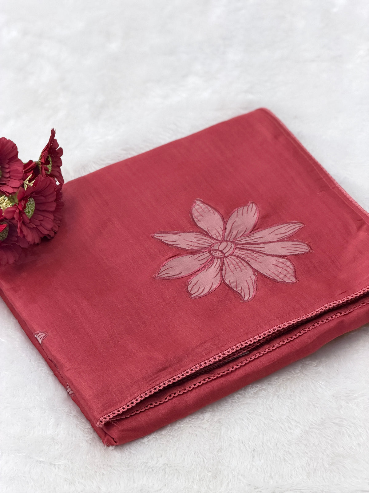 Cotton silk floral saree