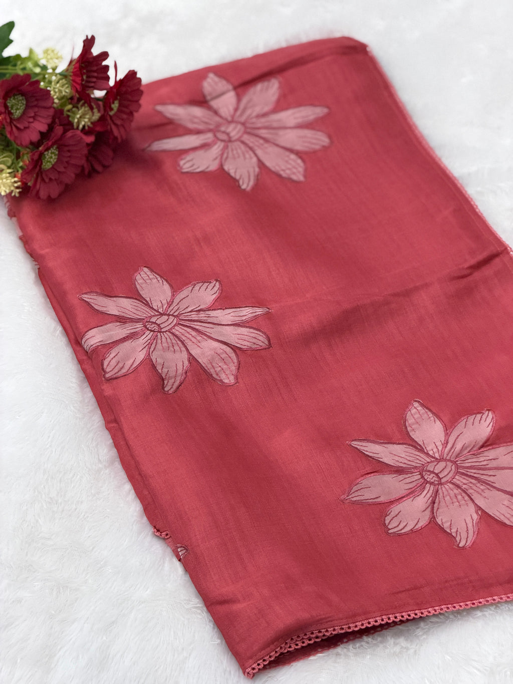 Cotton silk floral saree