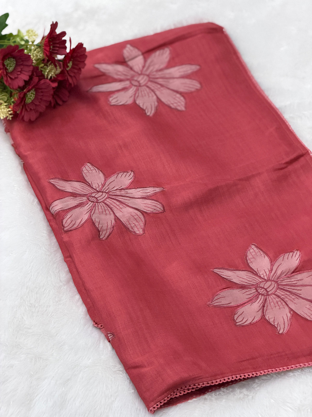Cotton silk floral saree