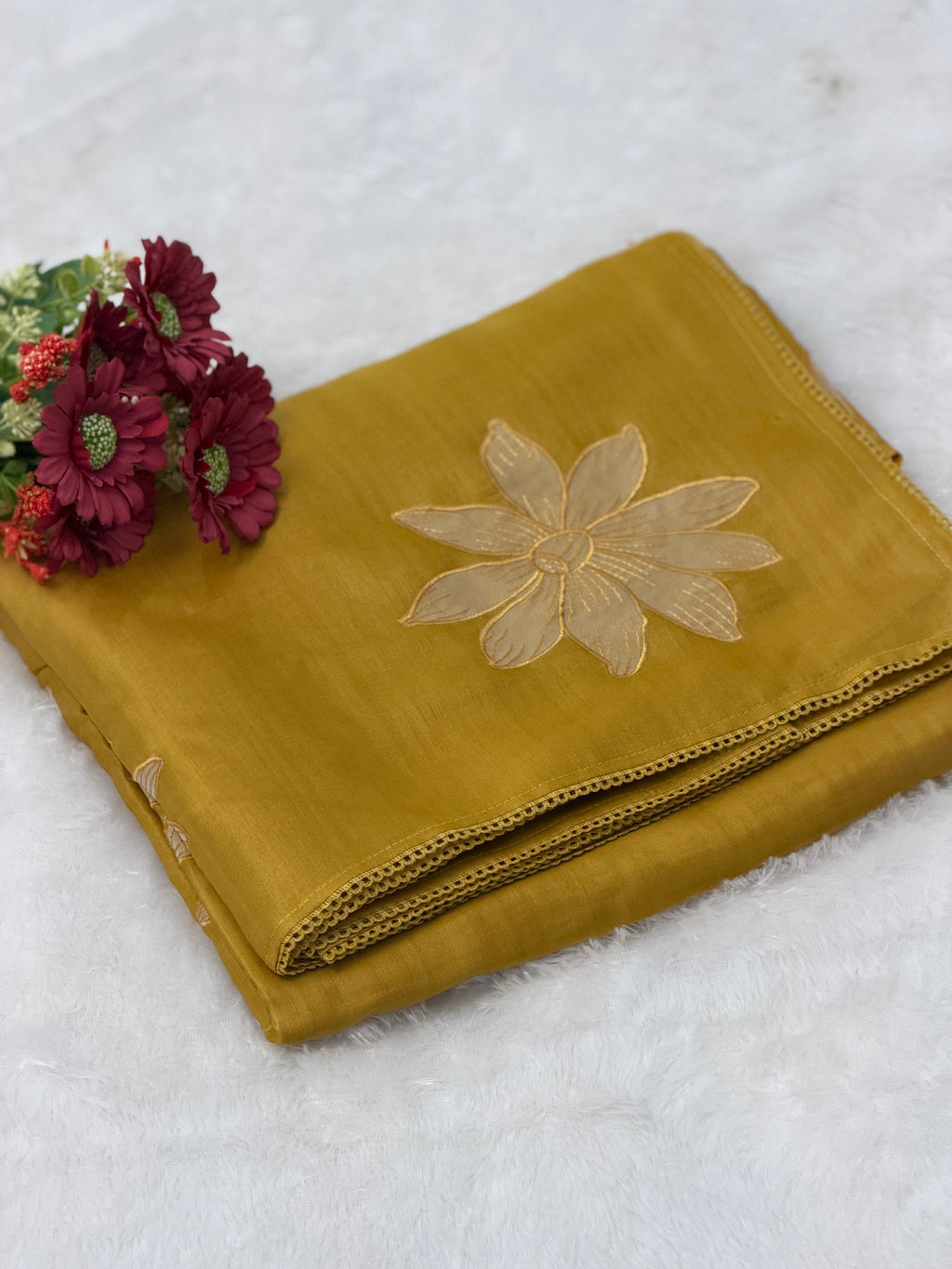 Cotton silk floral saree