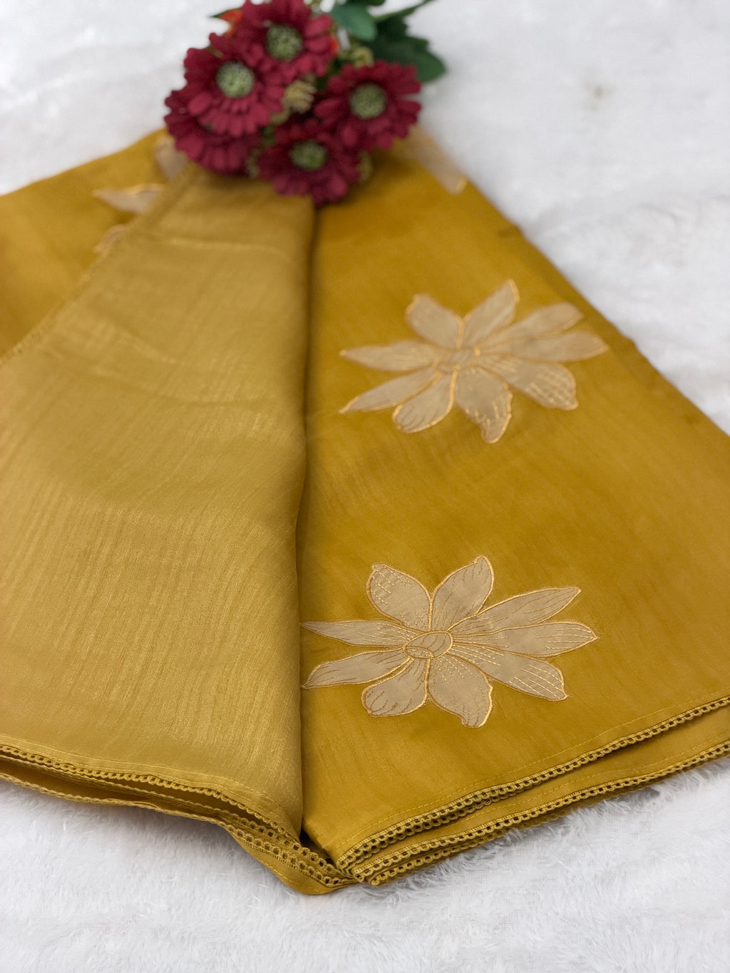 Cotton silk floral saree