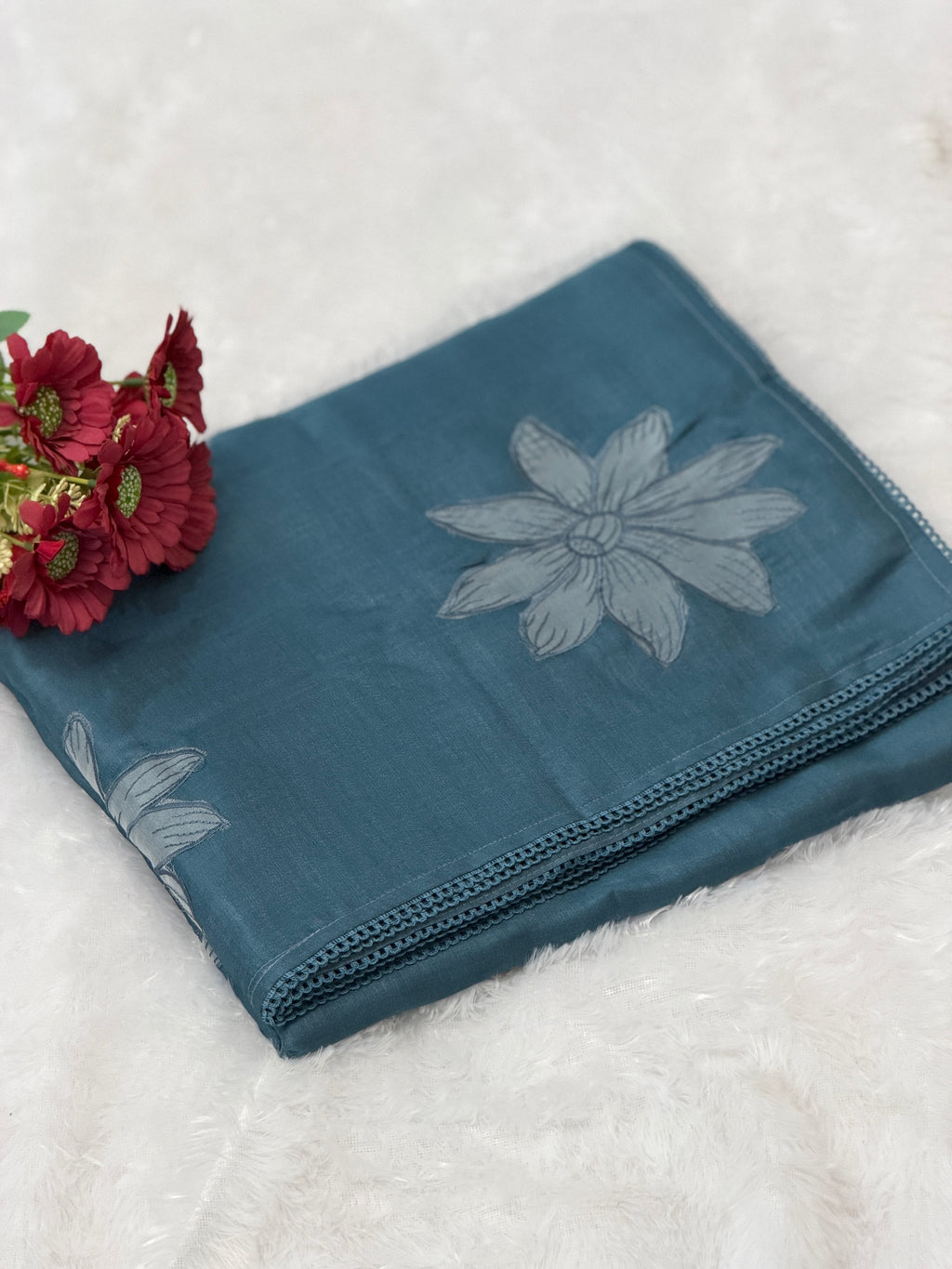 Cotton silk floral saree