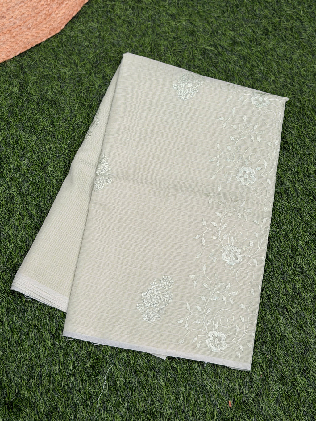 Net Cota with Self Embroidery