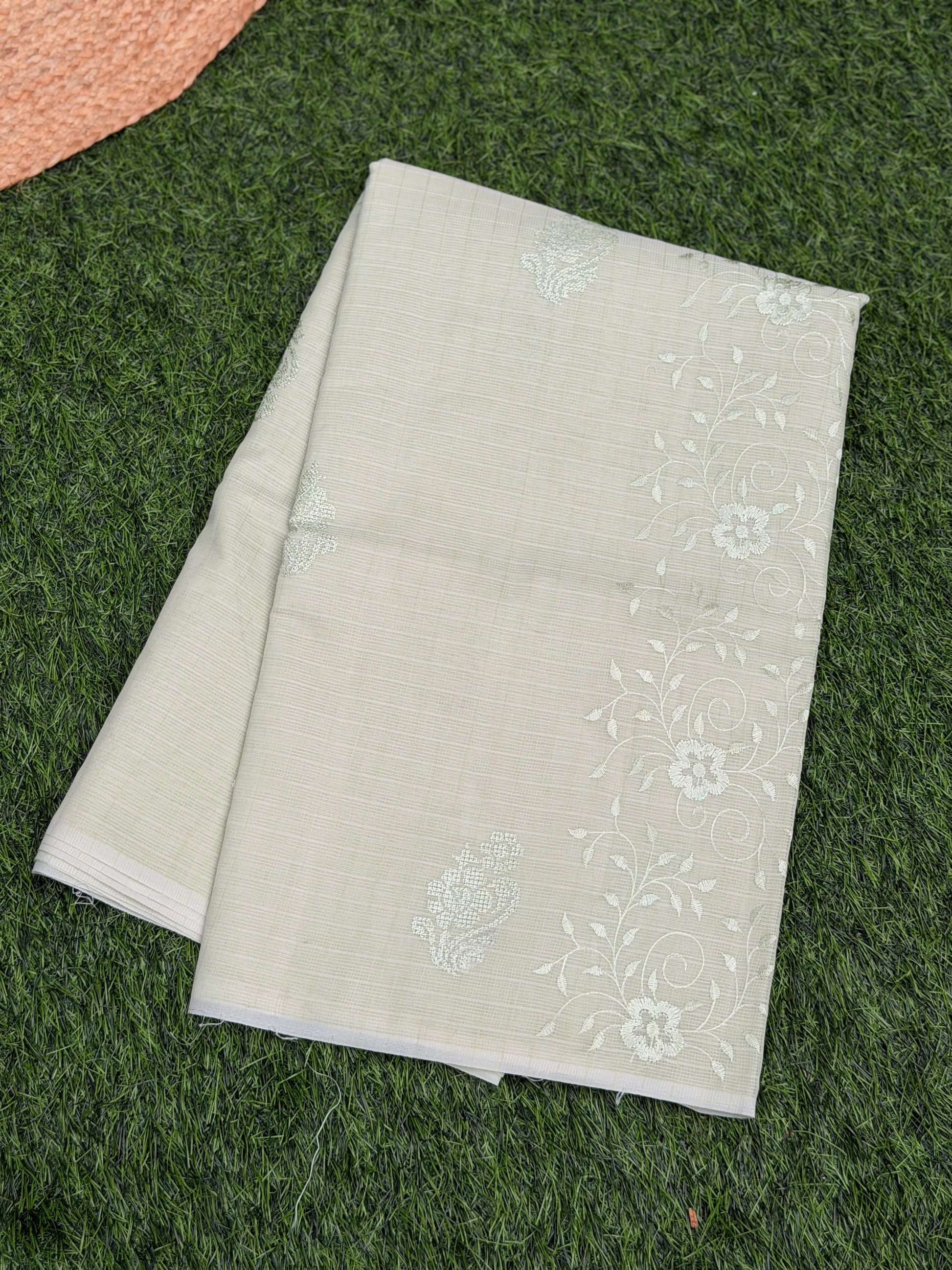 Net Cota with Self Embroidery