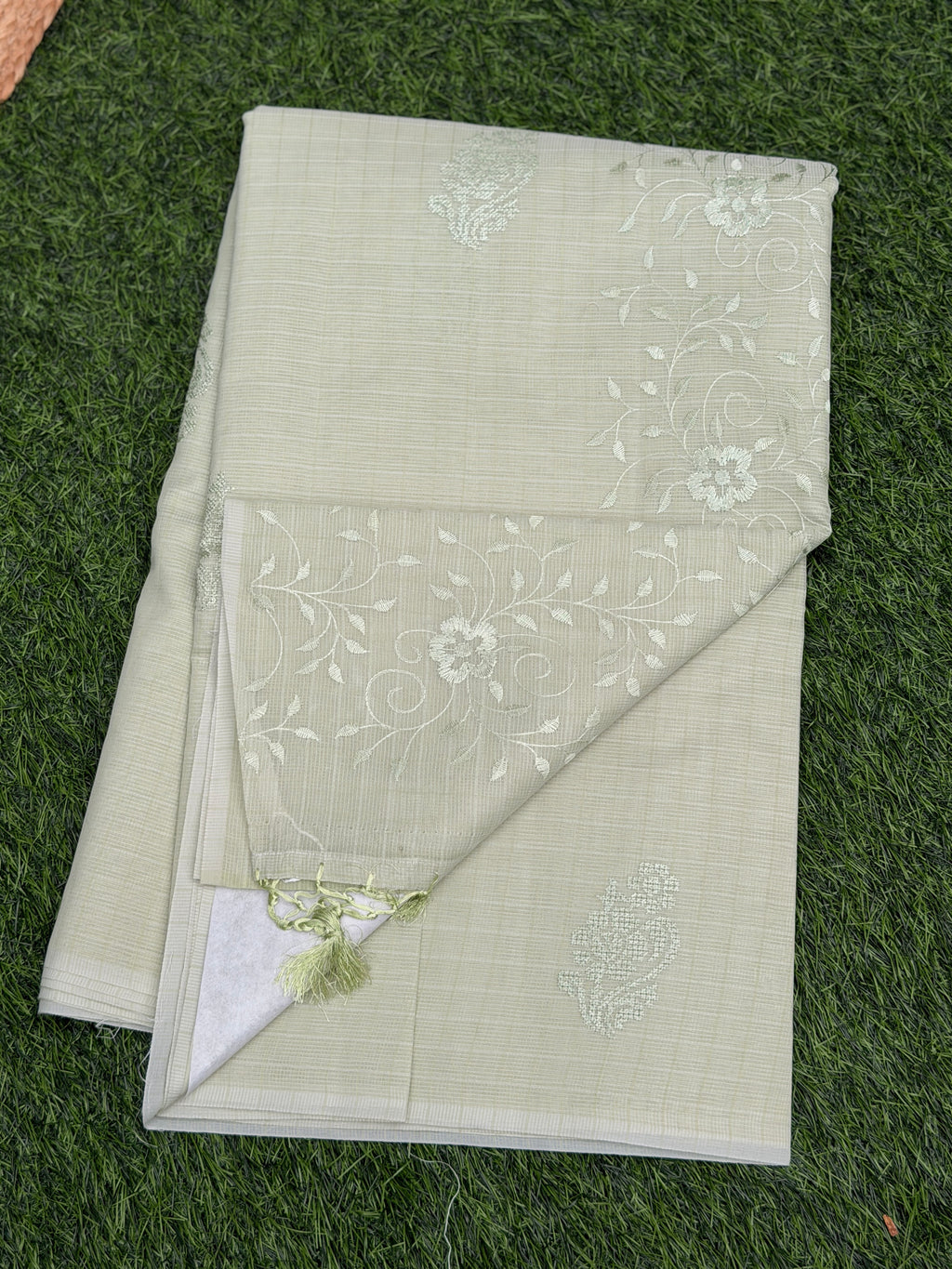 Net Cota with Self Embroidery