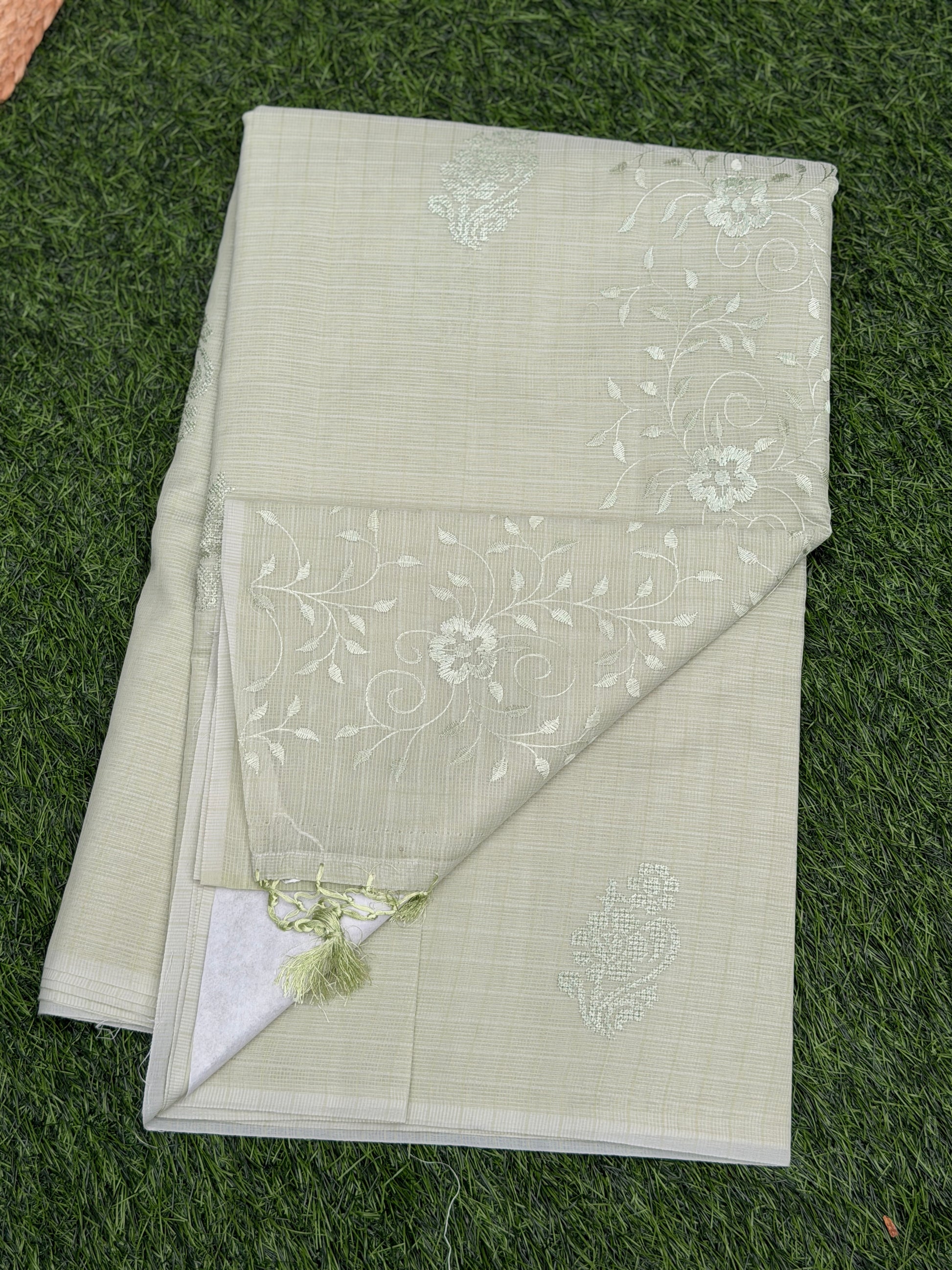 Net Cota with Self Embroidery