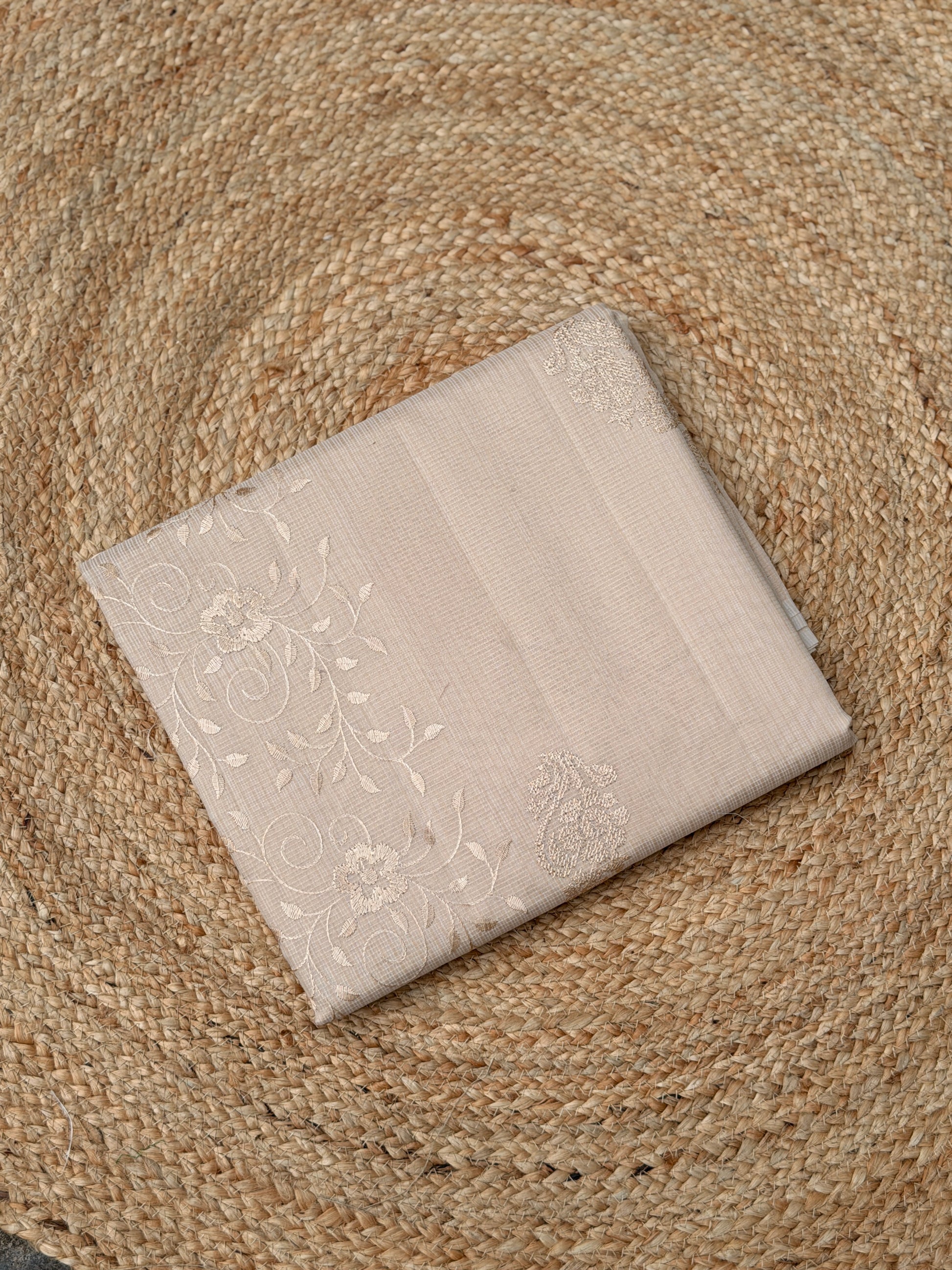Net Cota with Self Embroidery