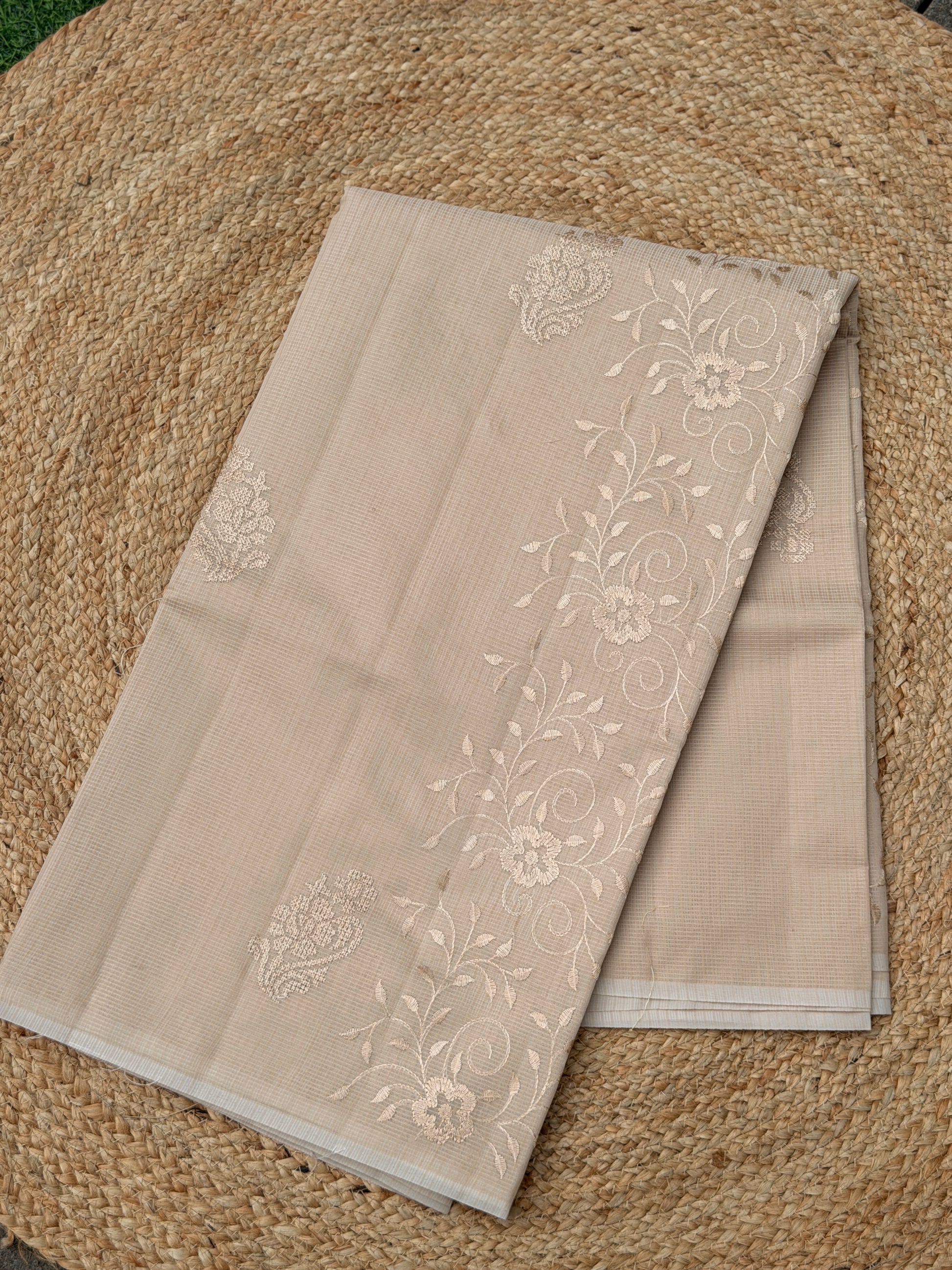 Net Cota with Self Embroidery
