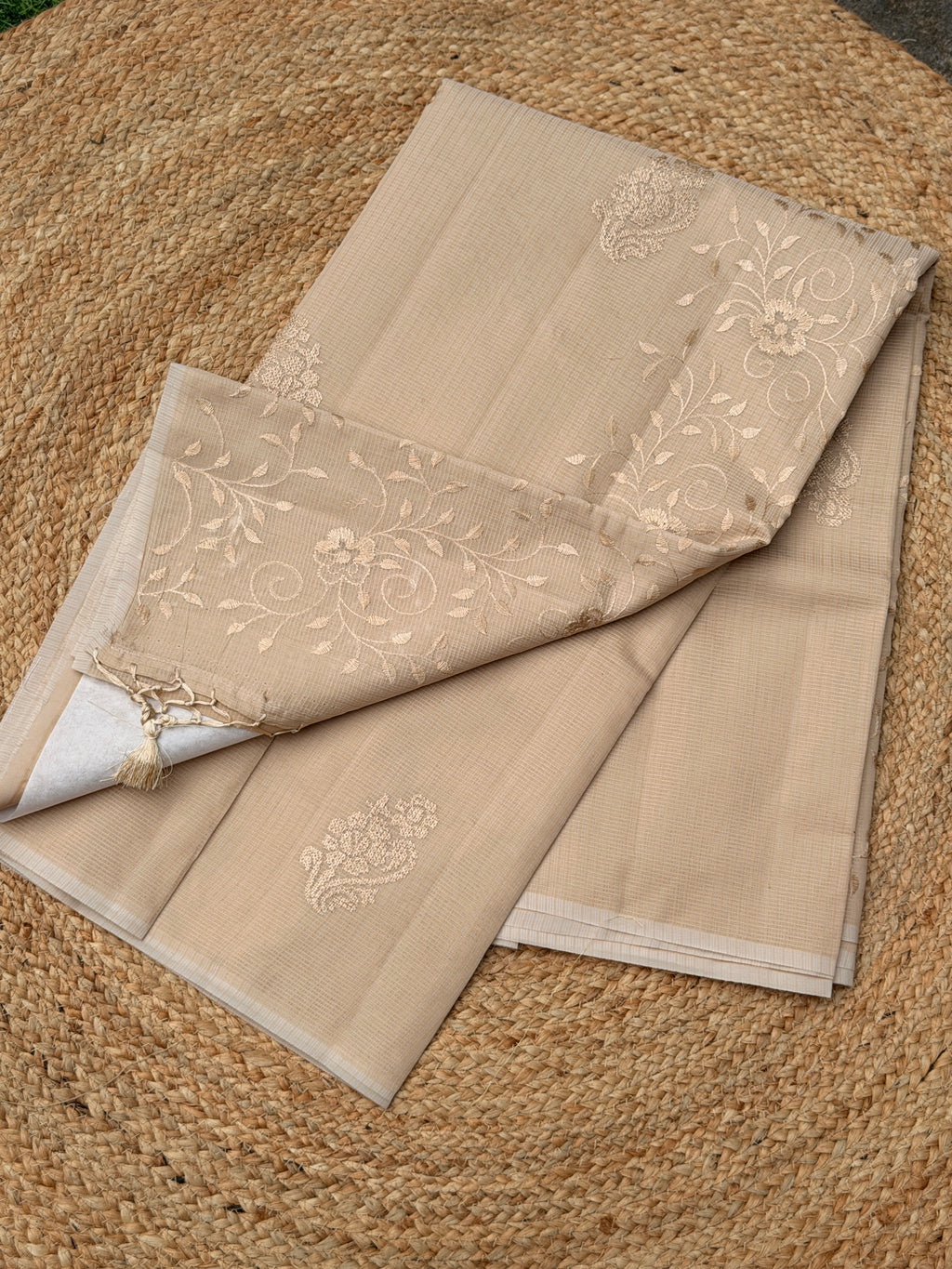 Net Cota with Self Embroidery