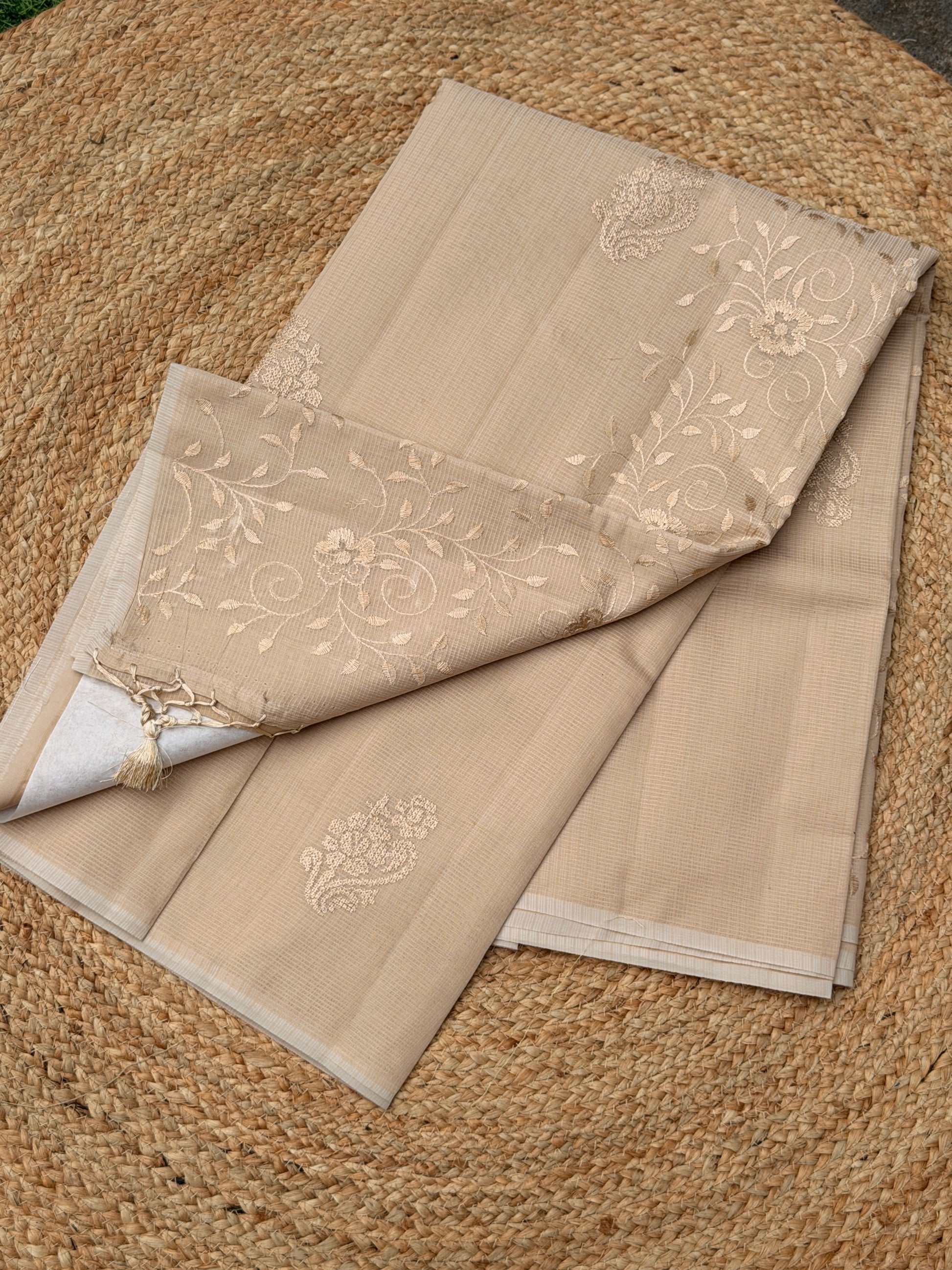 Net Cota with Self Embroidery