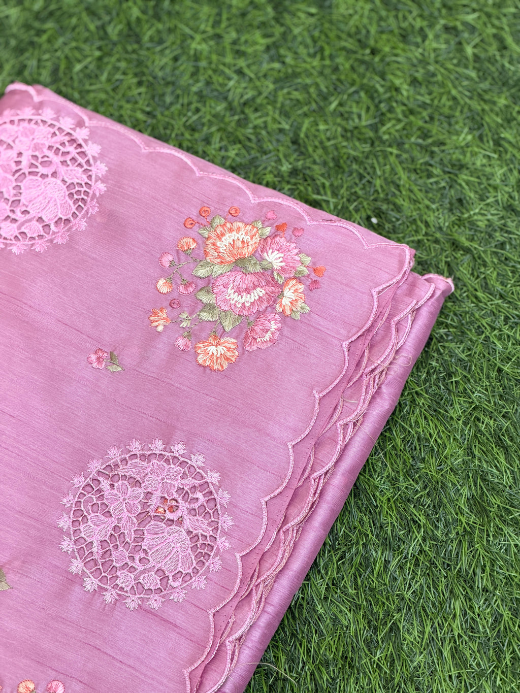 Cut work saree