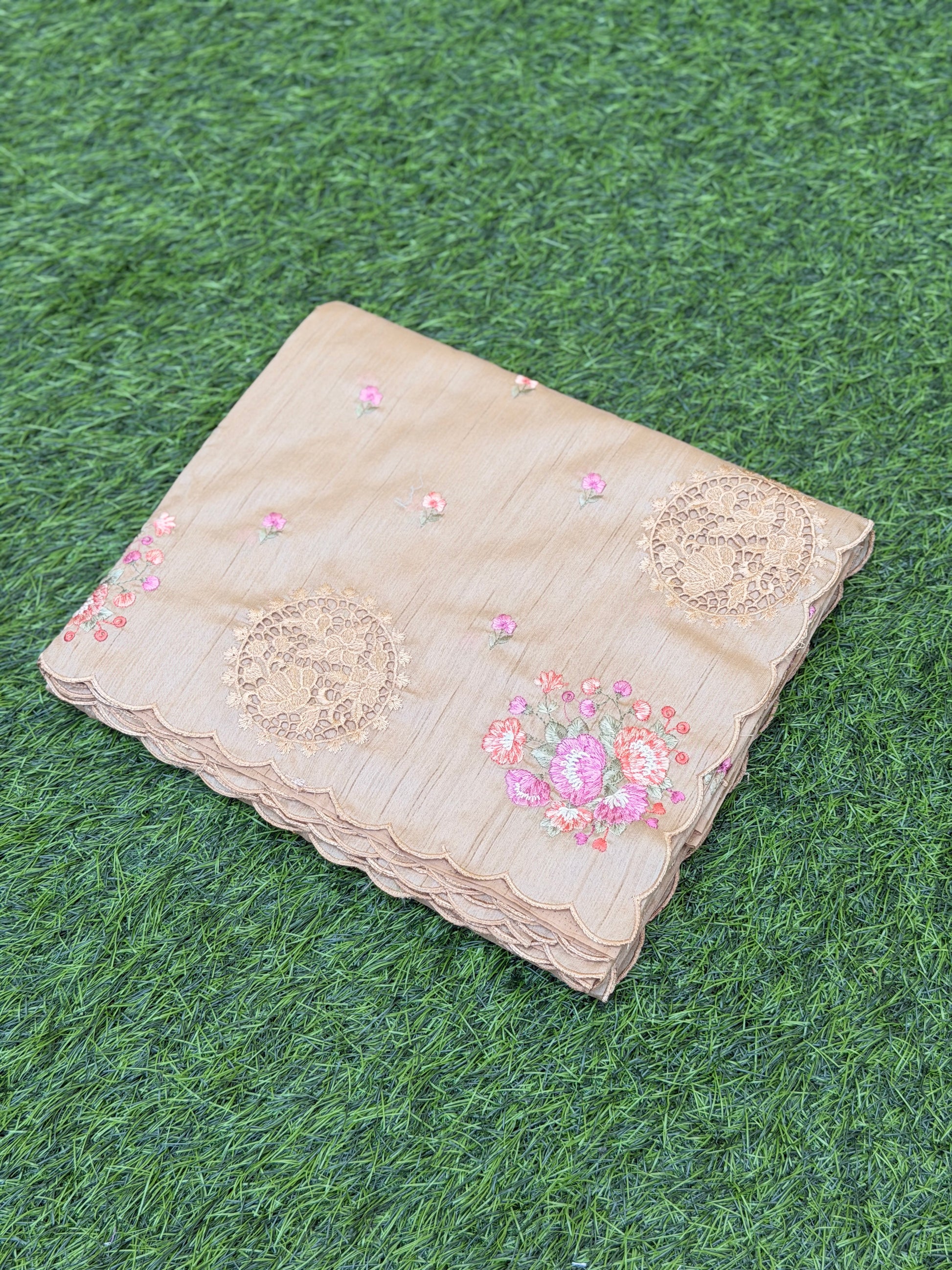 Cut work saree