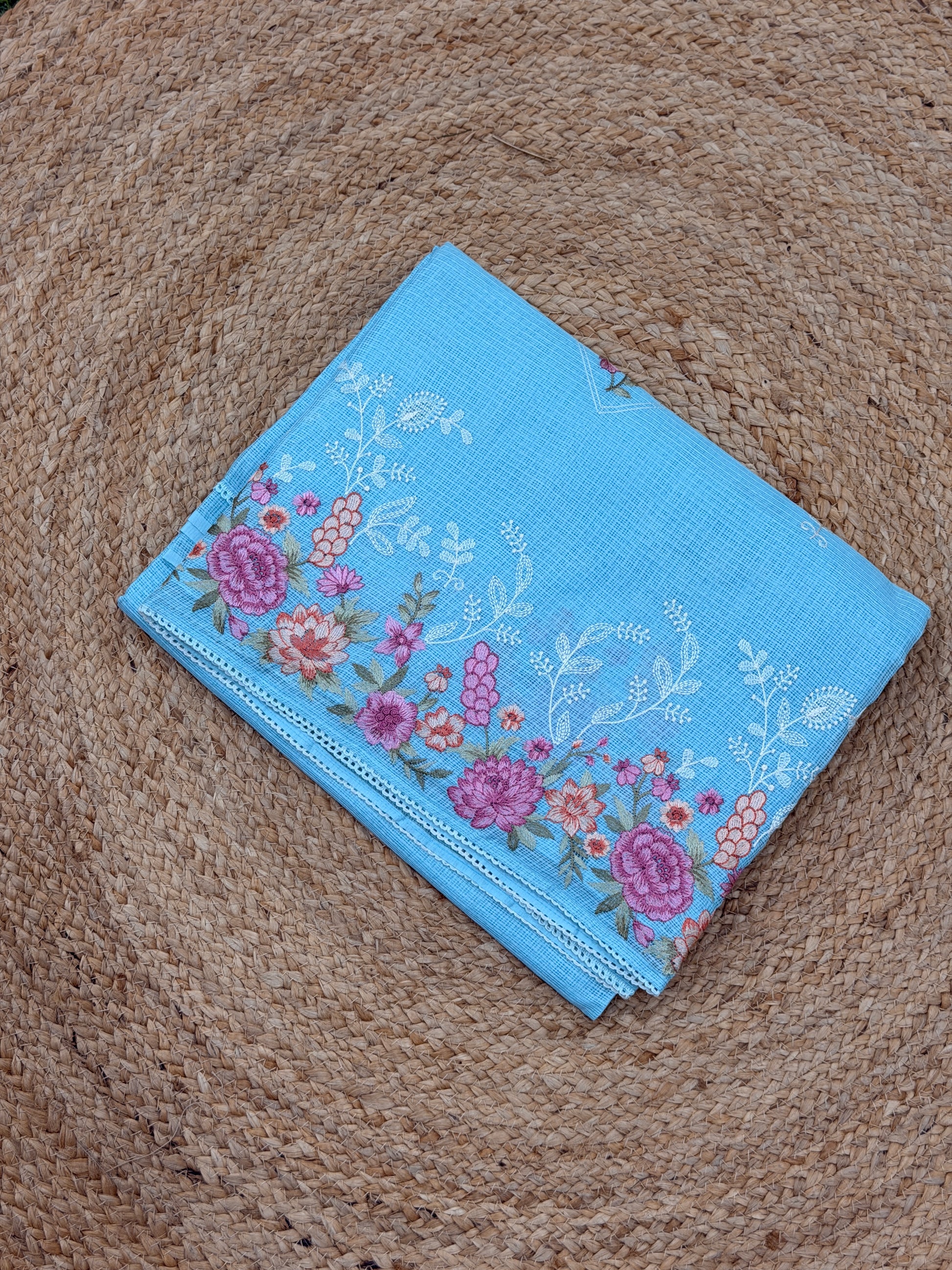 FLORAL NET COTTA EMBROIDERY