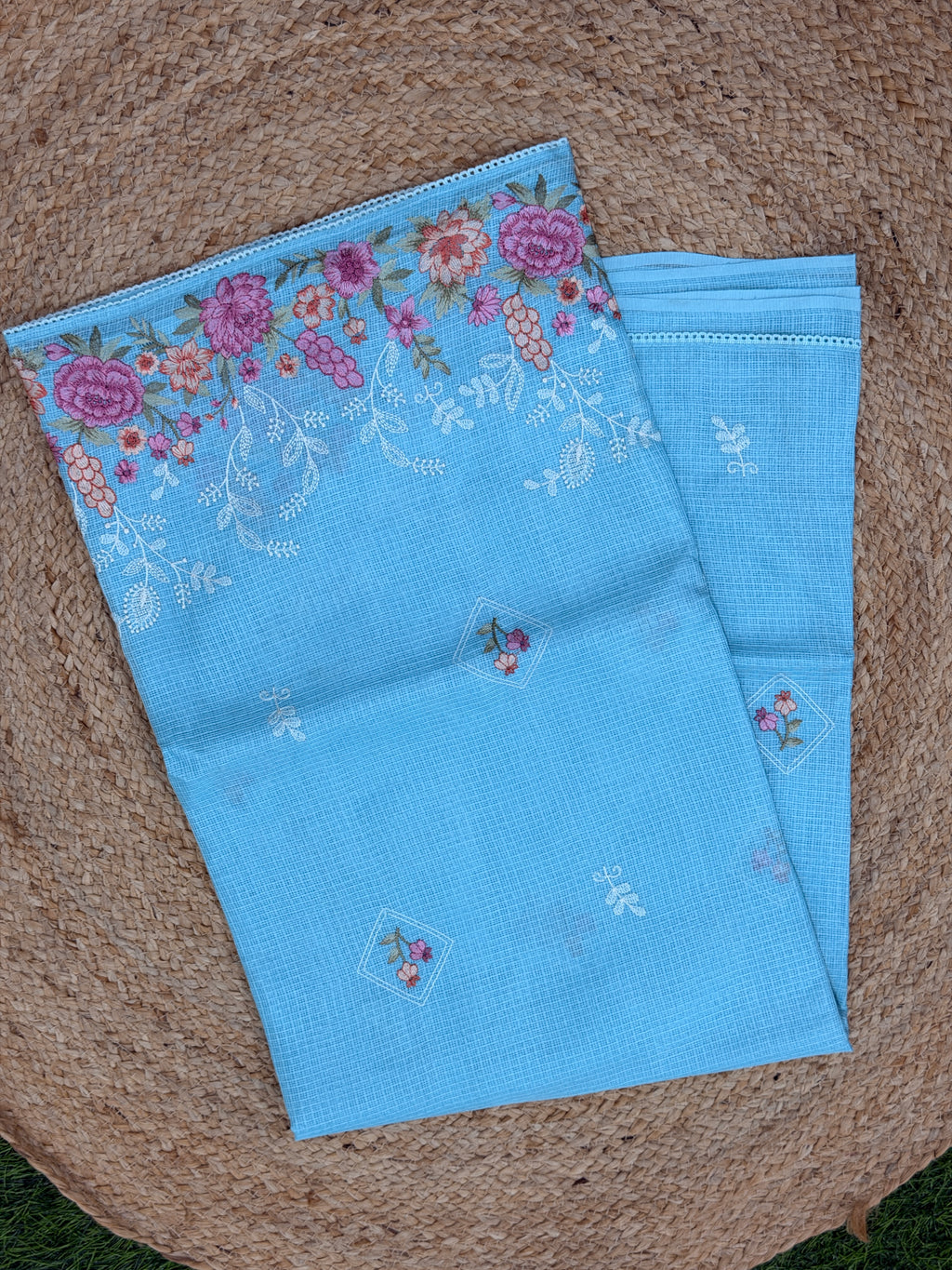 FLORAL NET COTTA EMBROIDERY