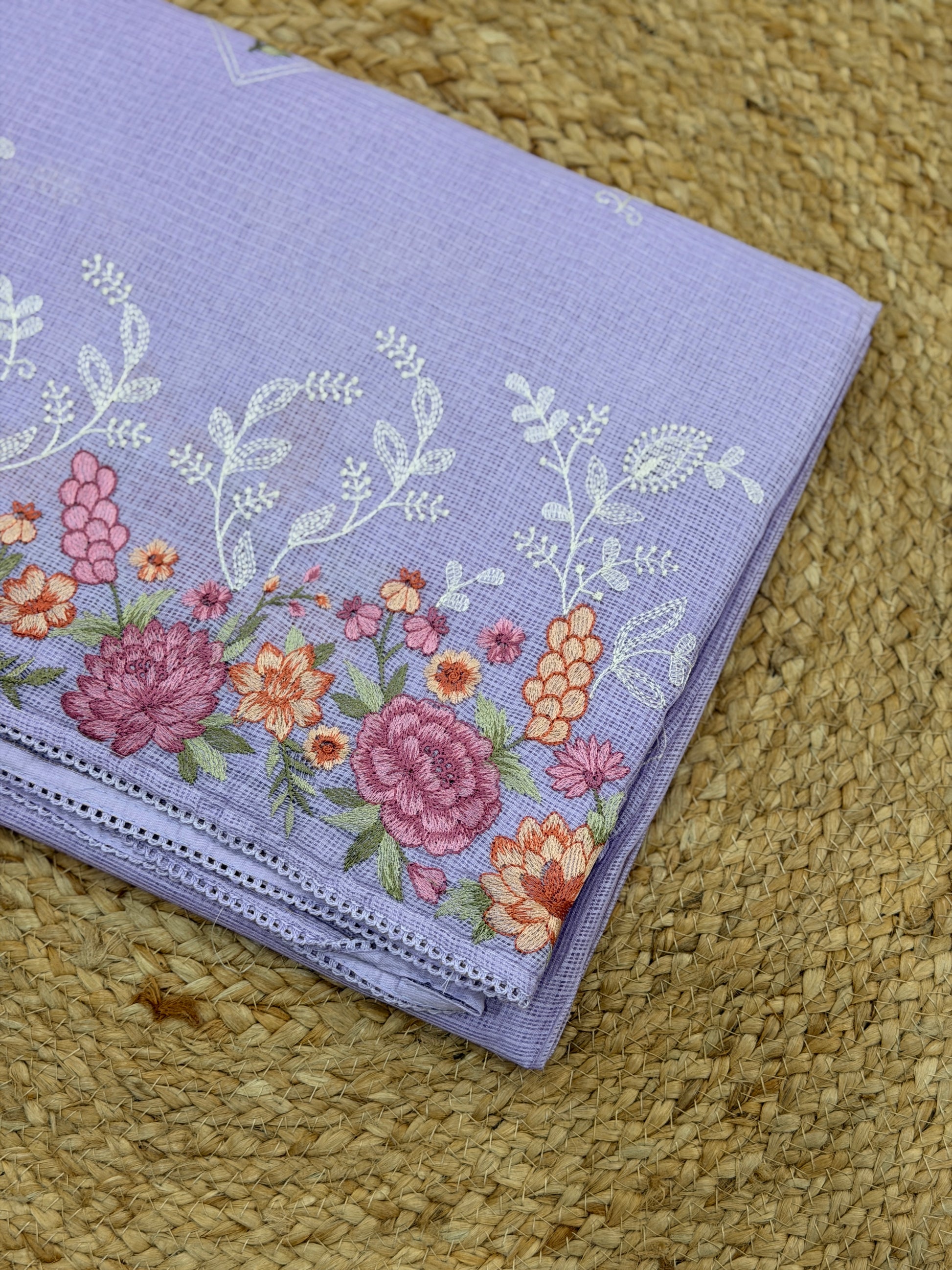 FLORAL NET COTTA EMBROIDERY