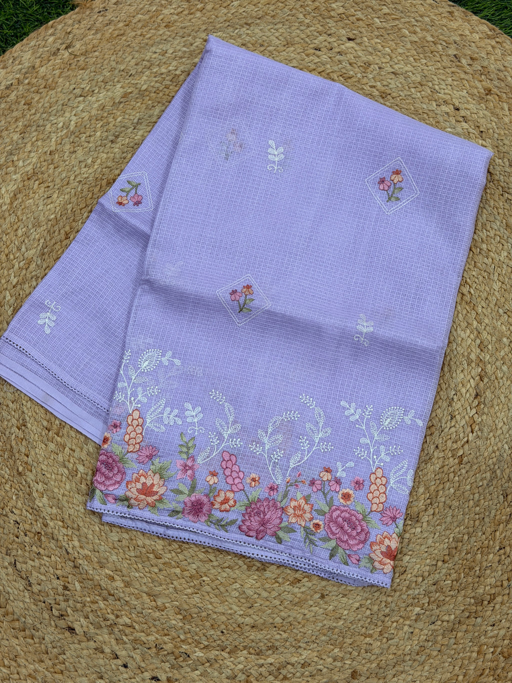 FLORAL NET COTTA EMBROIDERY