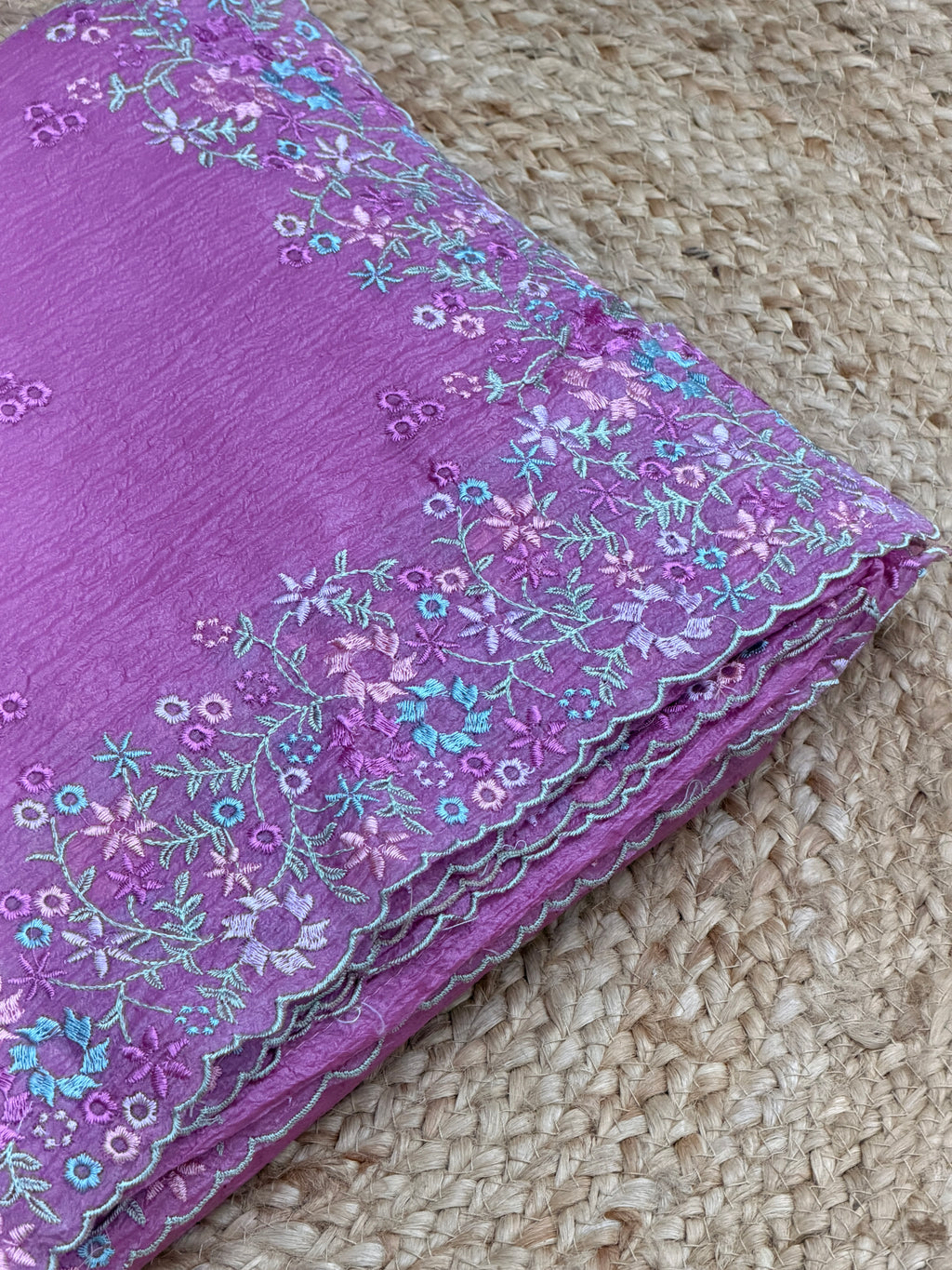 PREMIUM CRUSHED ORGANZA SAREE
