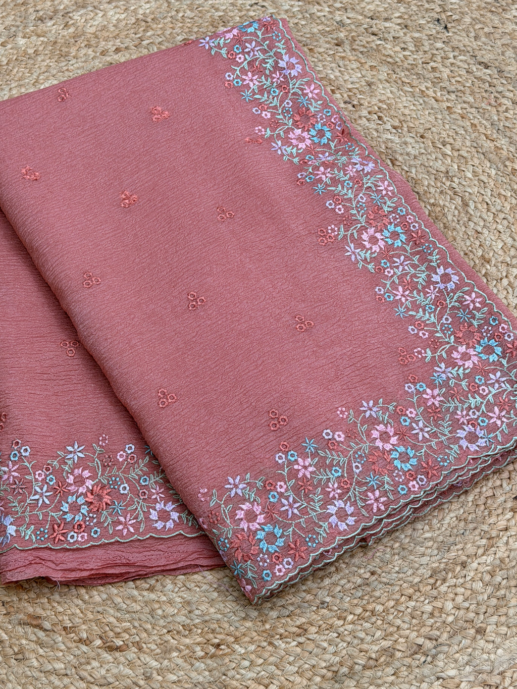 PREMIUM CRUSHED ORGANZA SAREE