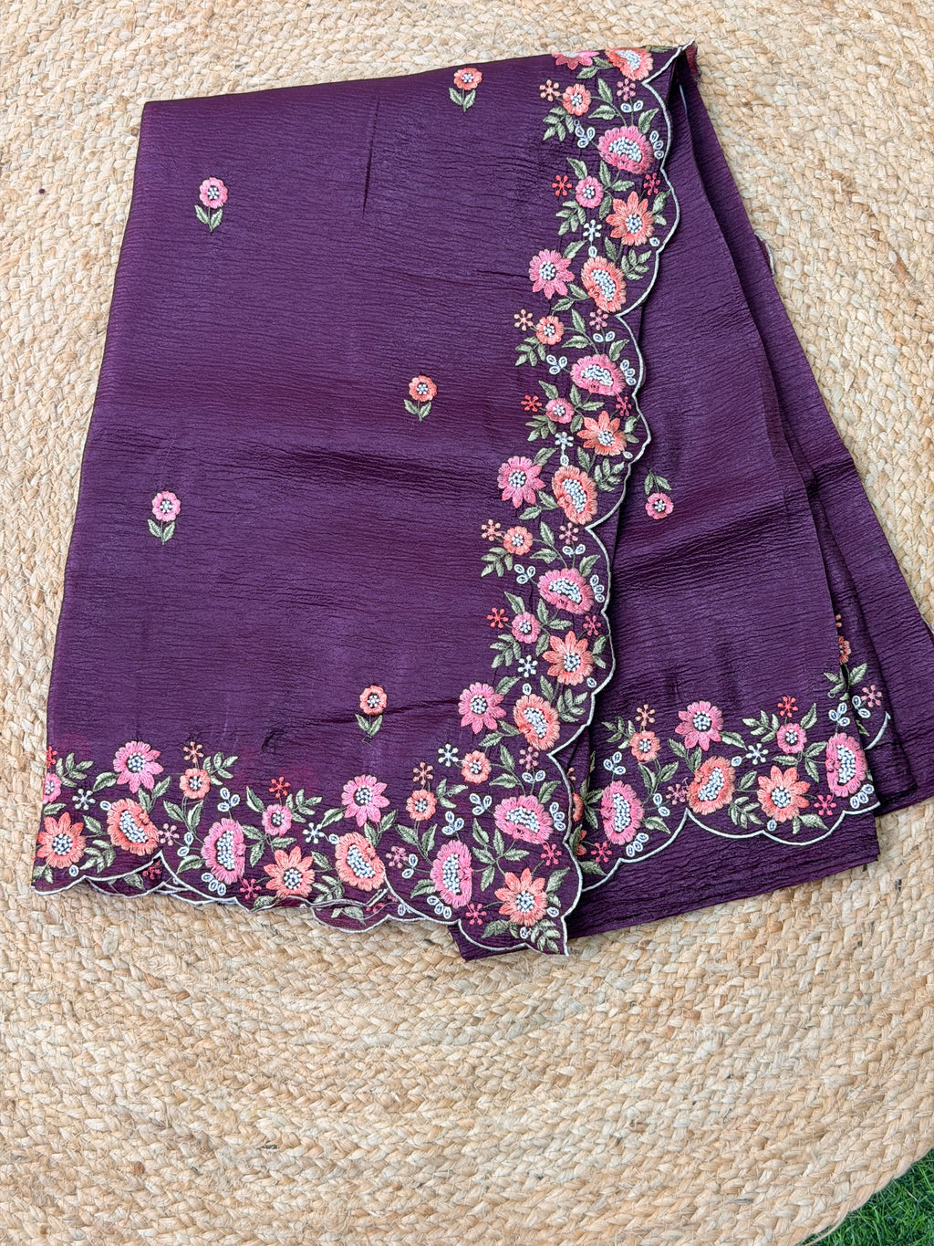 PREMIUM CRUSHED ORGANZA SAREE