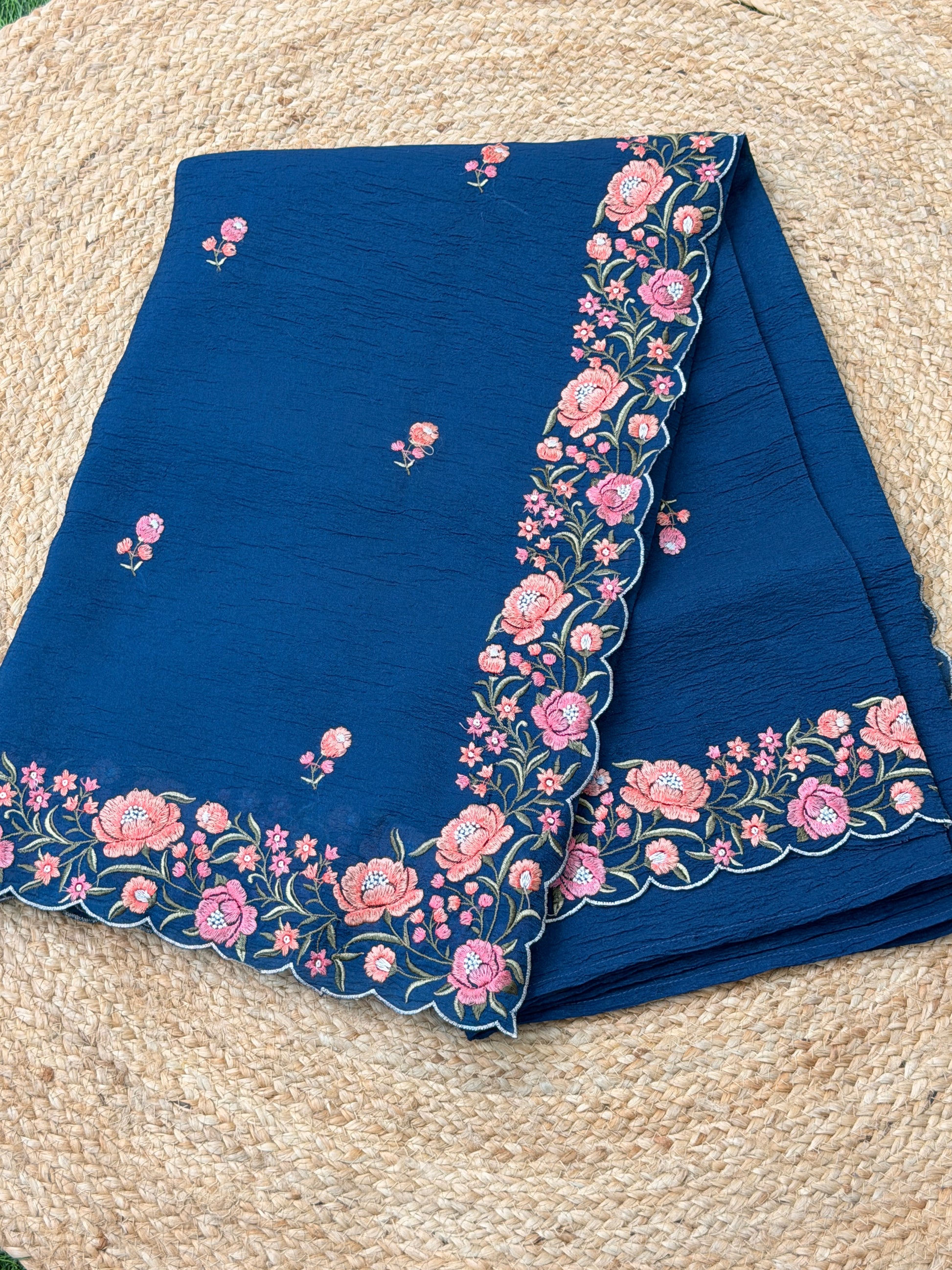 PREMIUM CRUSHED ORGANZA SAREE