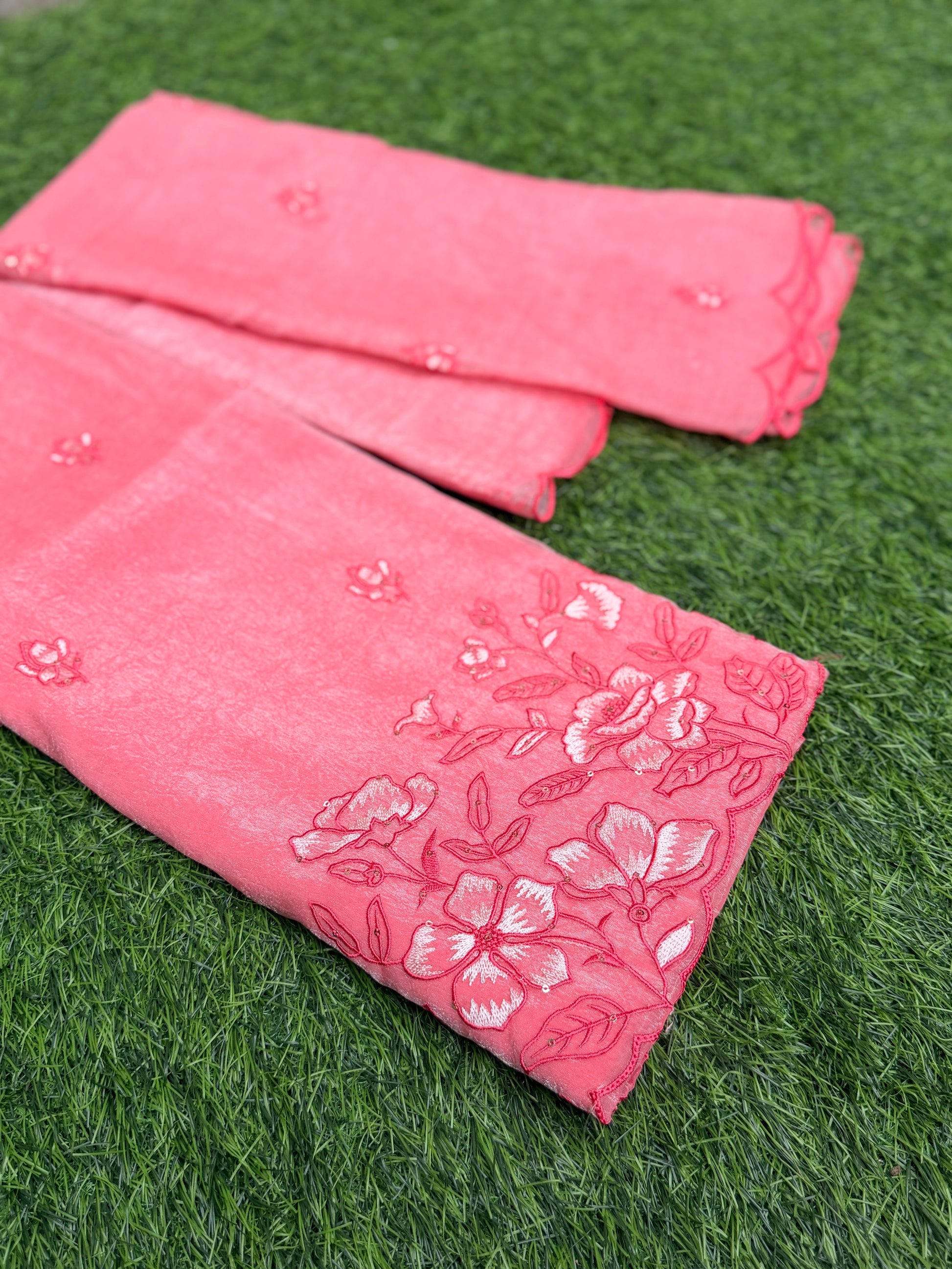 Organza with Embroidery