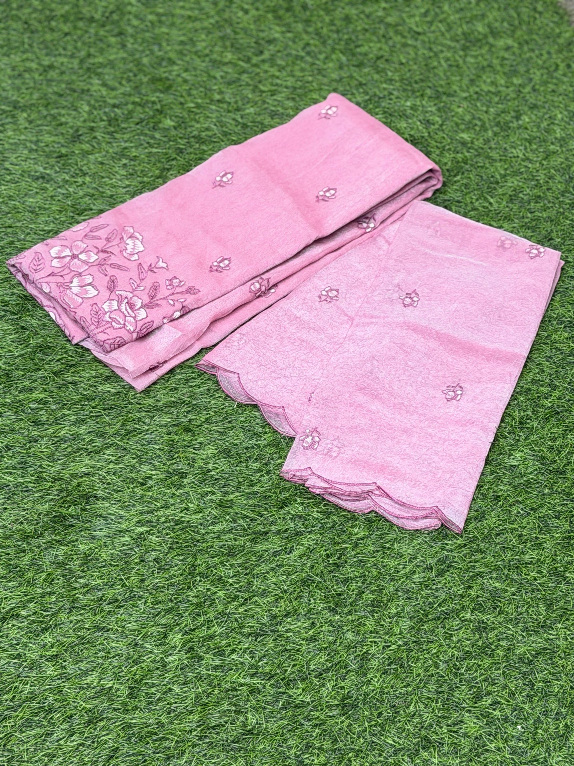 Organza with Embroidery