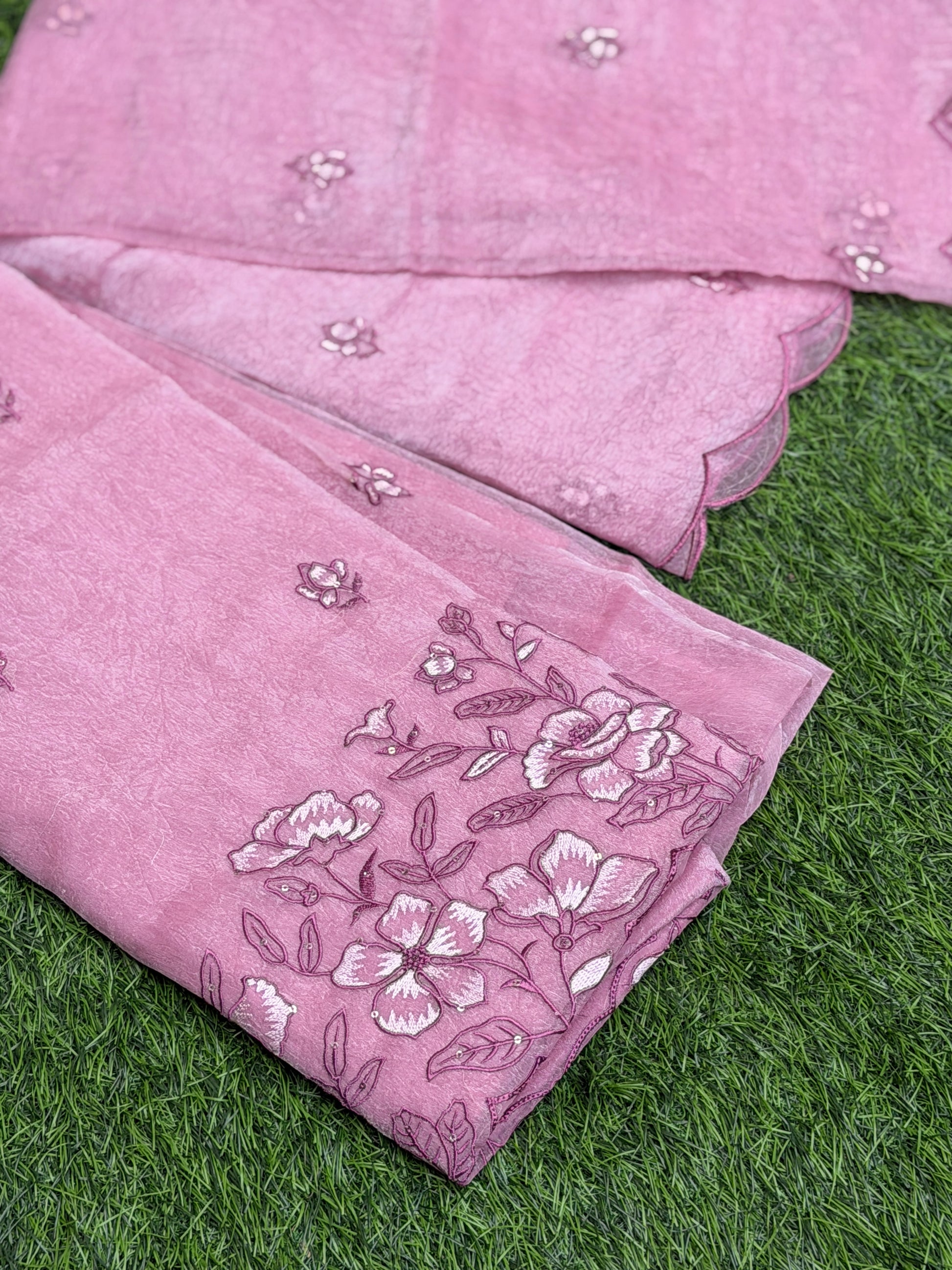 Organza with Embroidery